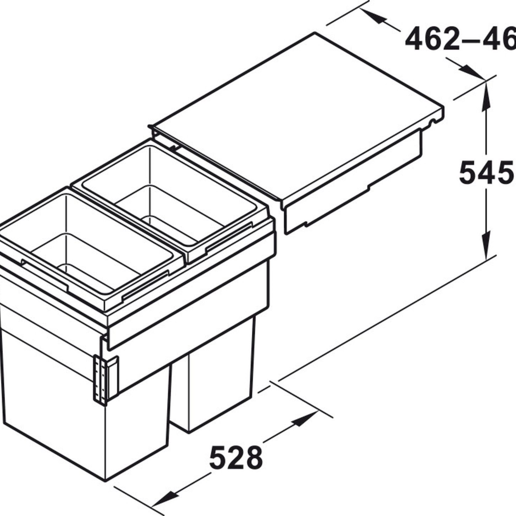 Waste Bin Hailo Euro Cargo ST45 ArchiPro AU