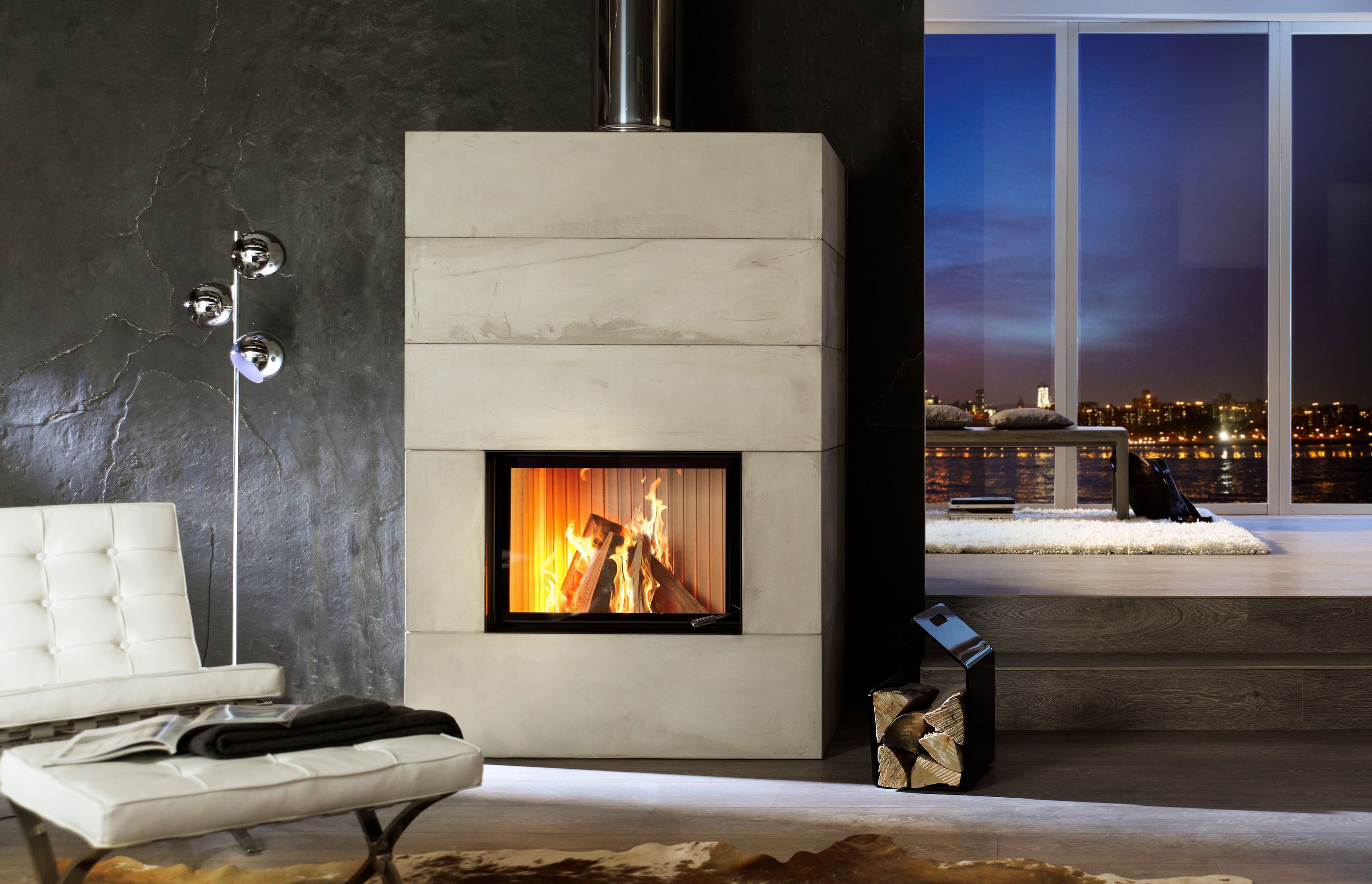 Euro Fireplaces offers a range of contemporary designs that celebrate the beauty of wood-burning fireplaces.