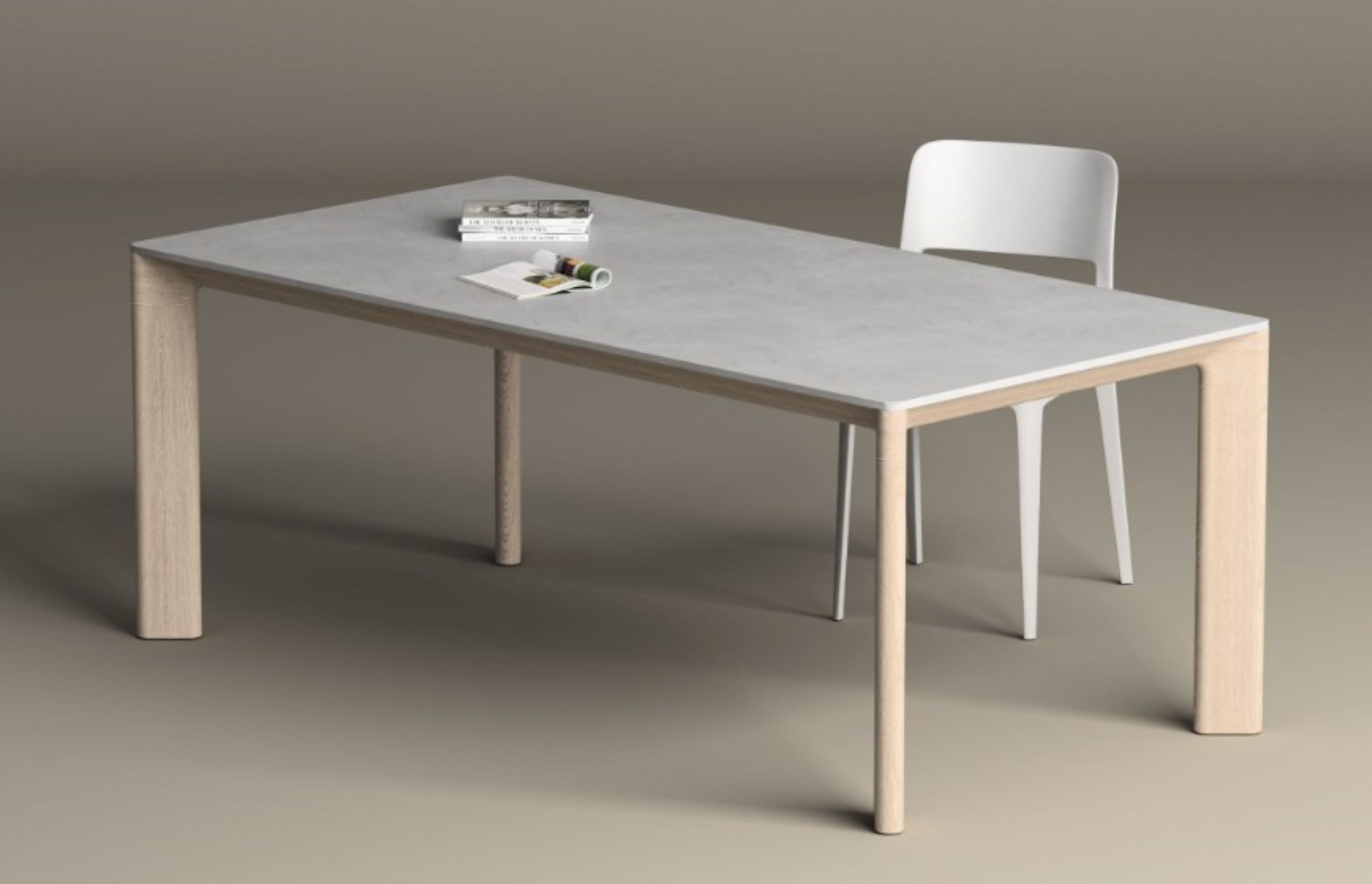 The Planum table by Midj features elegant contemporary proportions.