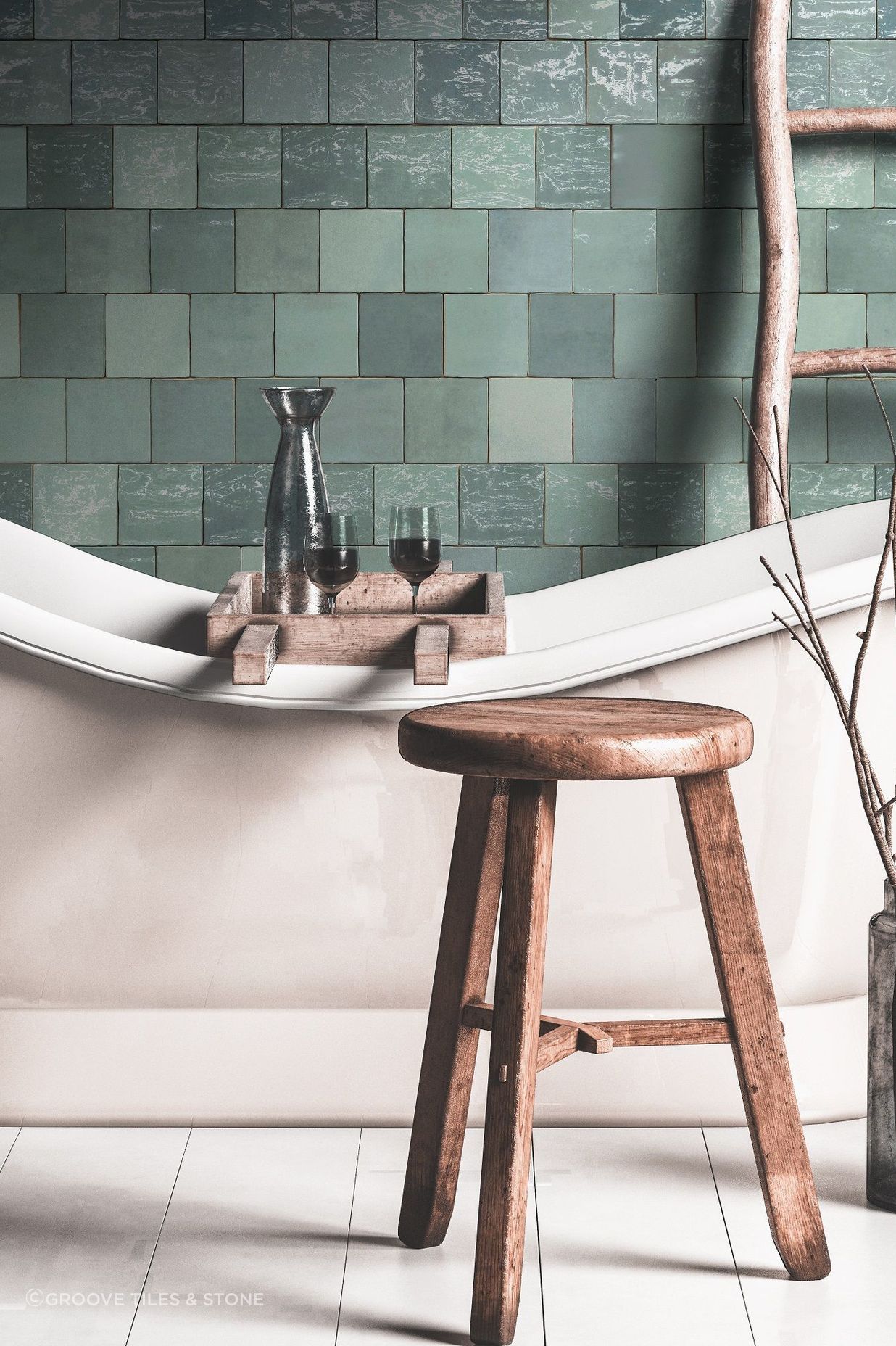 Dark and light tile shades can create a nice contrast. Featured Product: Heritage - Wall Tiles by Groove Tiles &amp; Stone