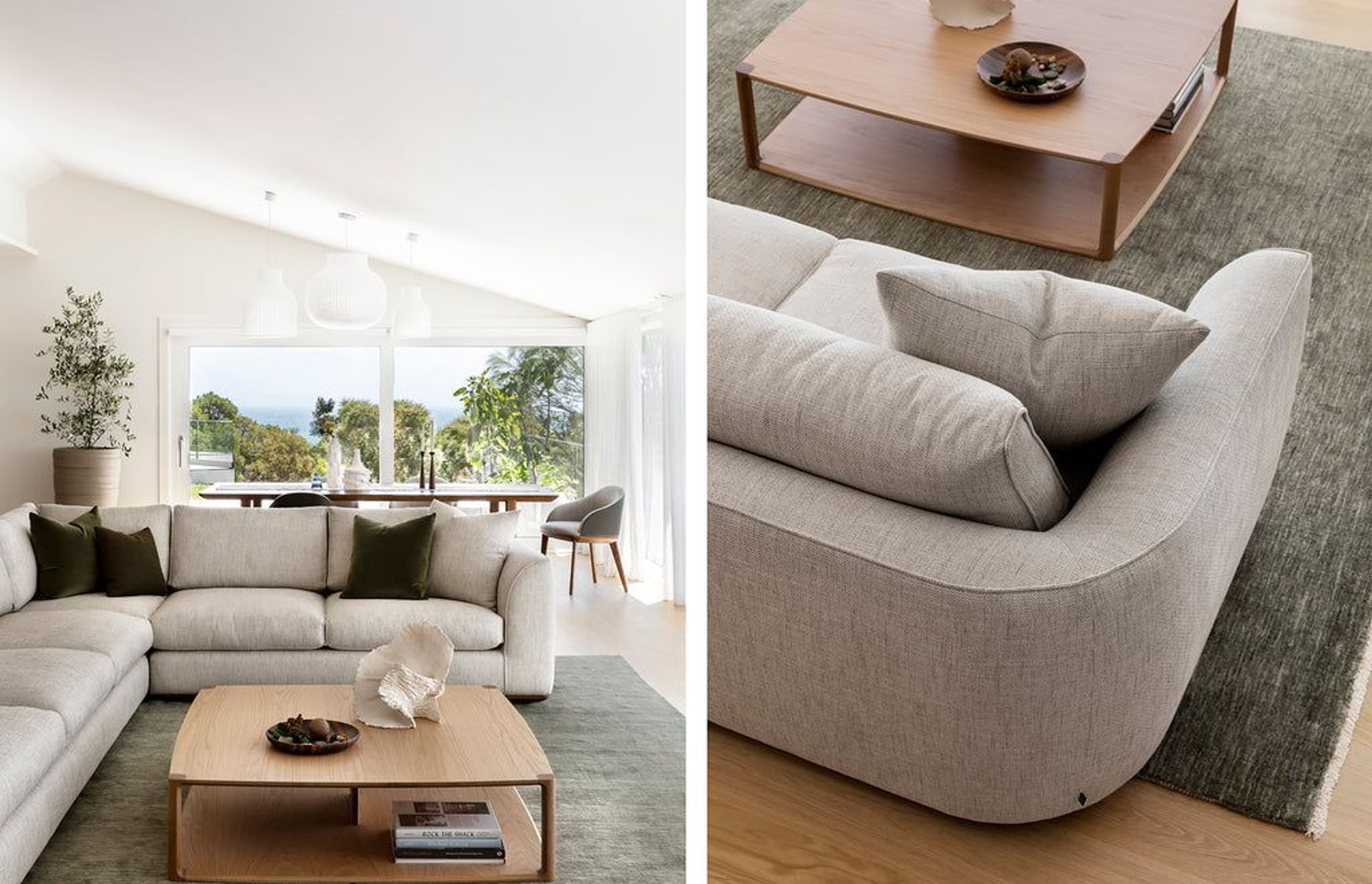 The Erskine Sofa by Kett featured in the Cape Schanck home, Photography: Martina Gemmola.