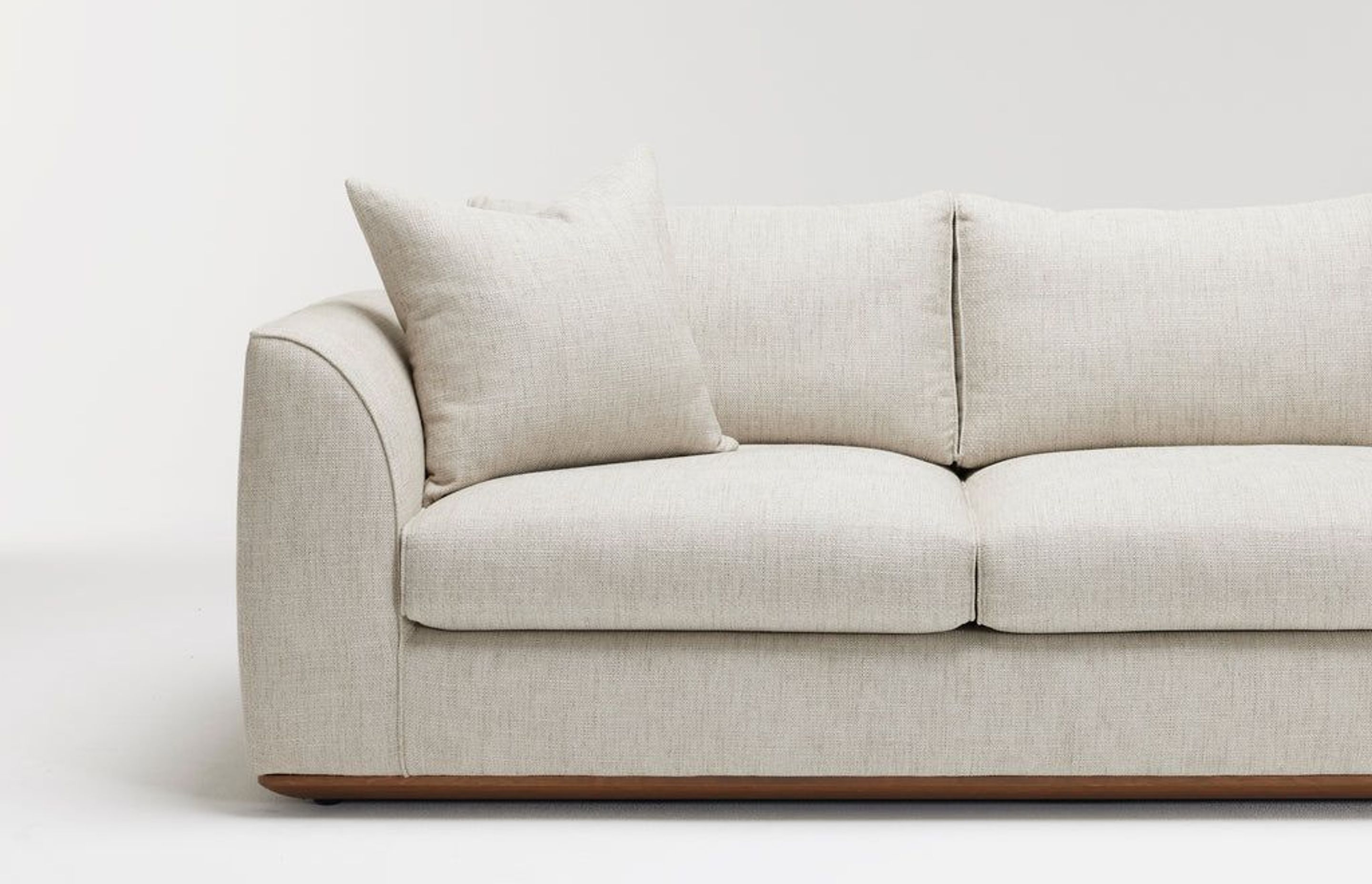 The Erskine Sofa by Kett. Pictured here in category E fabric, Como Barley.
