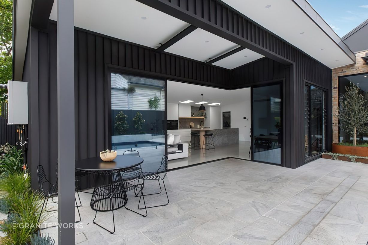 Stone allows for a seamless transition between indoor and outdoor spaces.