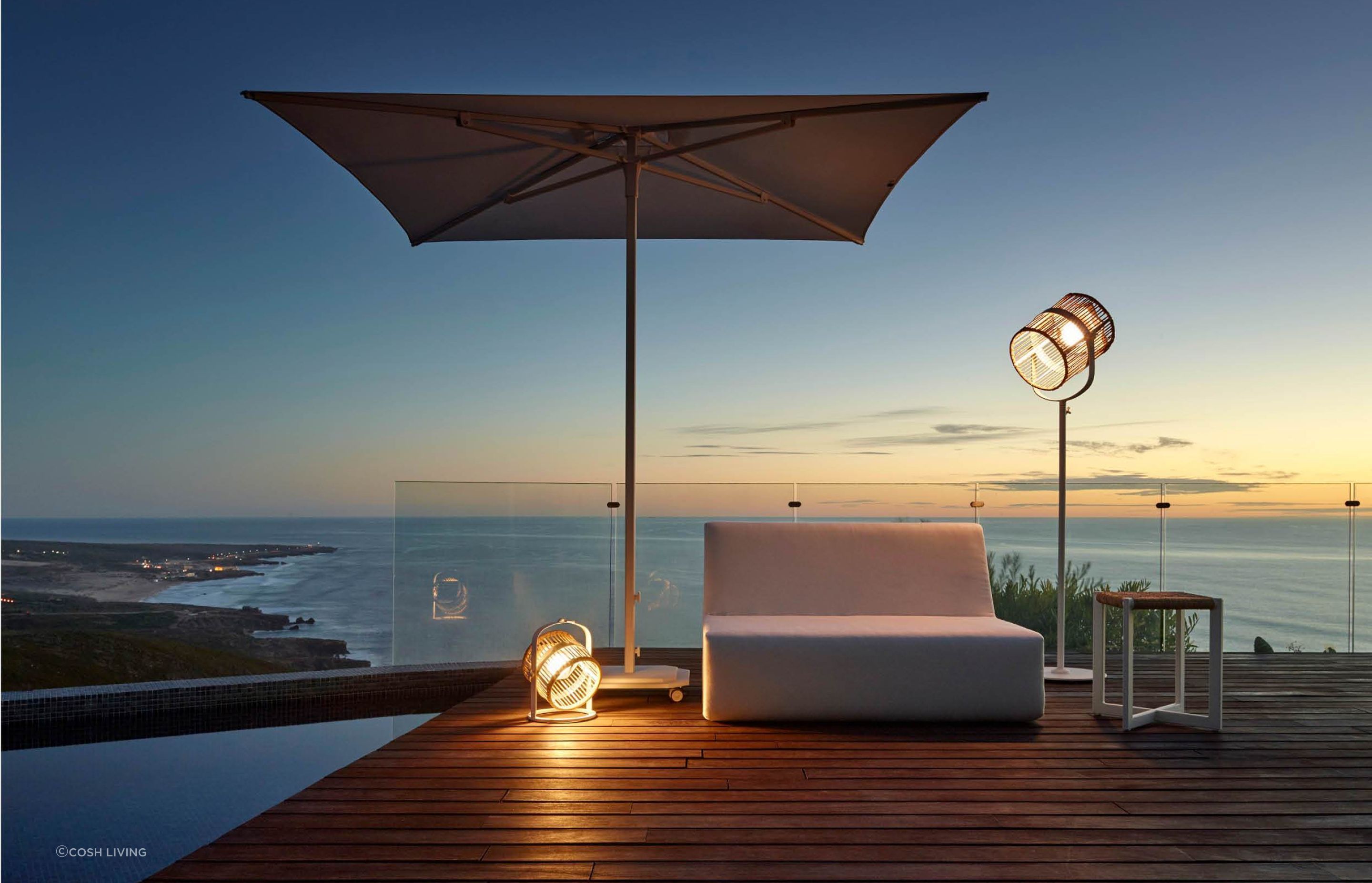 Caractere Centre Pole Umbrella is a contemporary style statement for the modern home