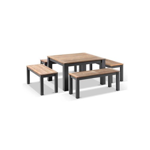 Balmoral Low Dining Coffee Table With 4 Bench Seats
