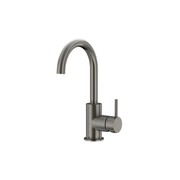 Round Gooseneck Basin Mixer With Cold Start - Shadow gallery detail image