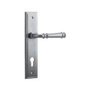 Iver Verona Door Lever on Stepped Backplate Euro Brushed Chrome 12242E85 - Customise to your need gallery detail image