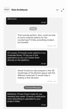 Project inbox conversation