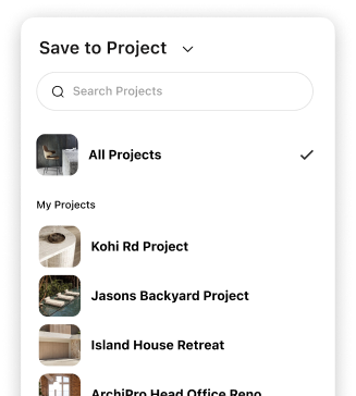 Save to project panel