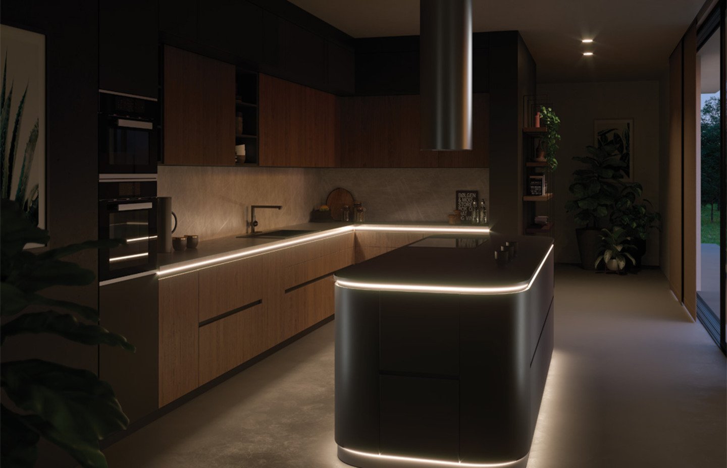 Modern kitchen store led lighting