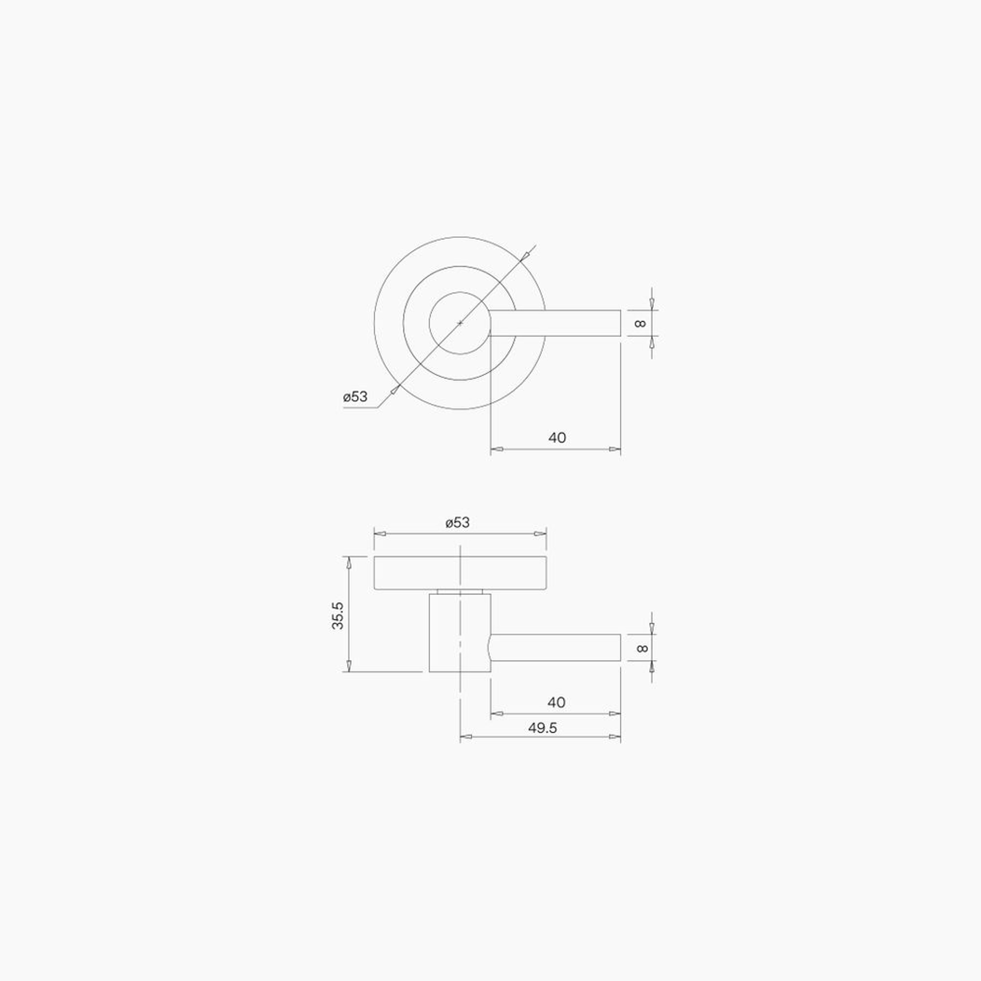 B0005MBLK - Round DDA Compliant Turn Snib MBLK | ArchiPro AU