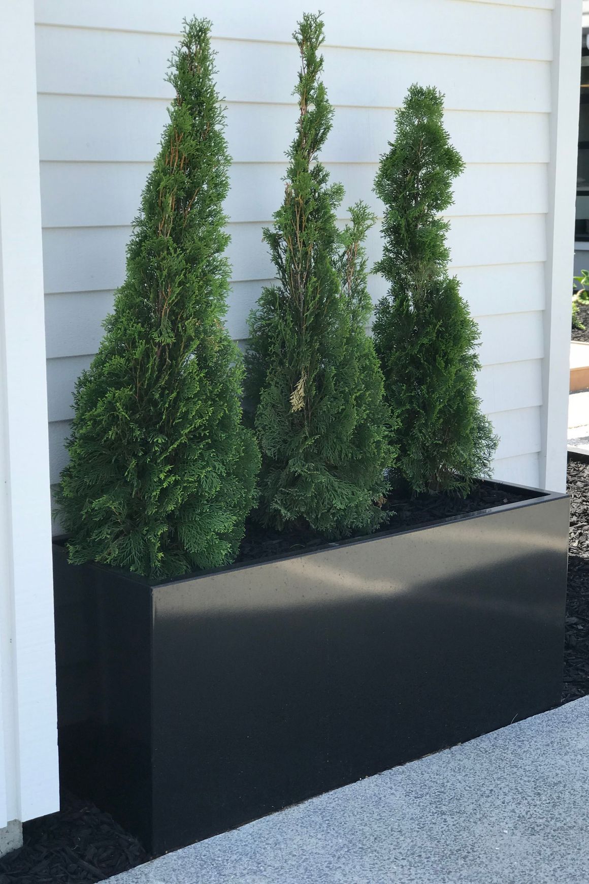 Black Powdercoated Trough Planter 1400