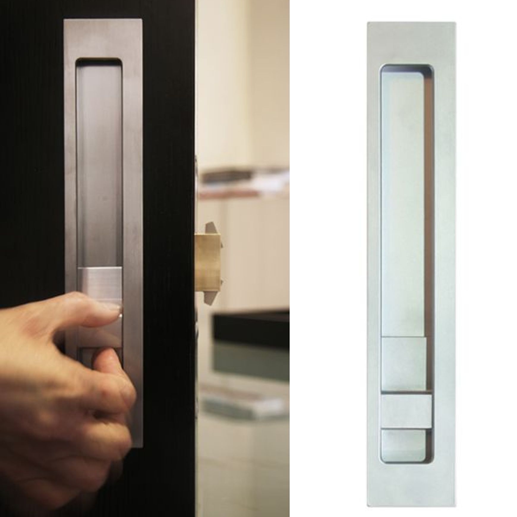 HB1650 Offset Flush Pull Lock for Sliding Doors