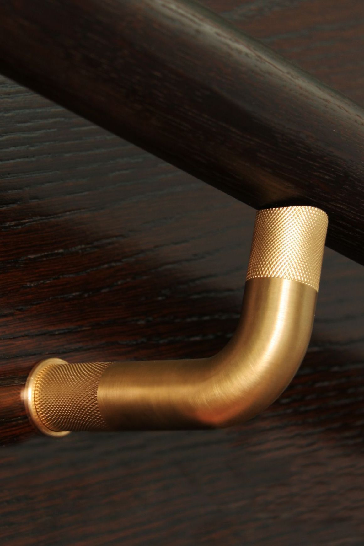 HB580 Knurled Solid Bronze StairRail Bracket | Handrail