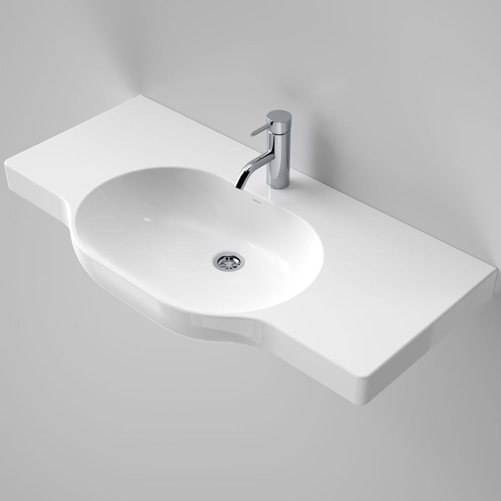 Opal 900 Twin Shelf Wall Basin 1th