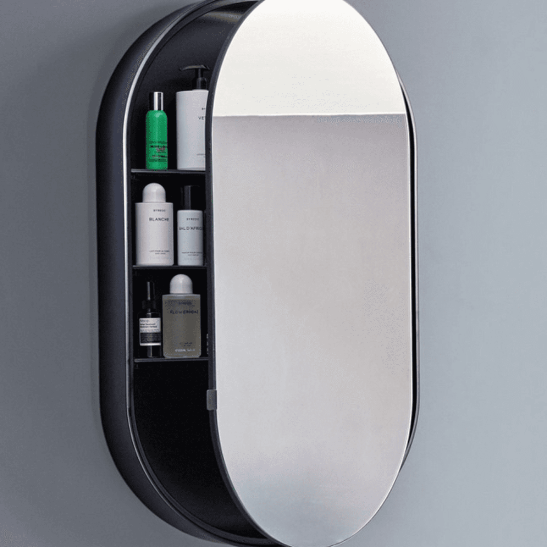 Catino Oval Mirror Cabinet by Cielo