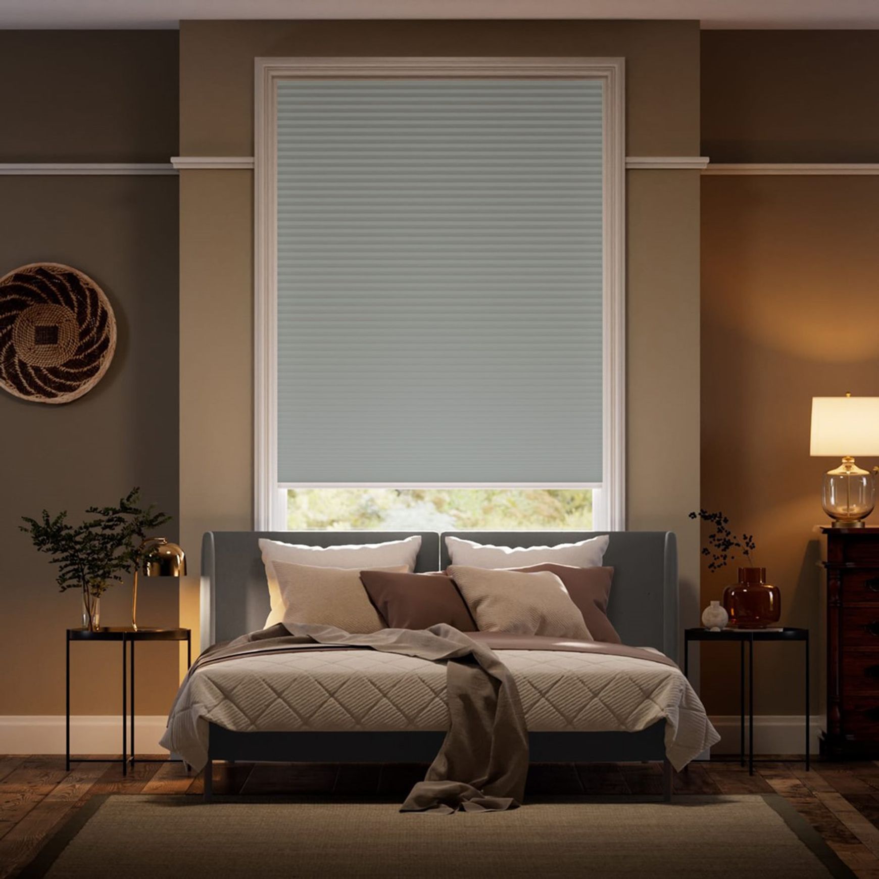 Slimline Total Blockout Winter Grey | Honeycomb Blinds