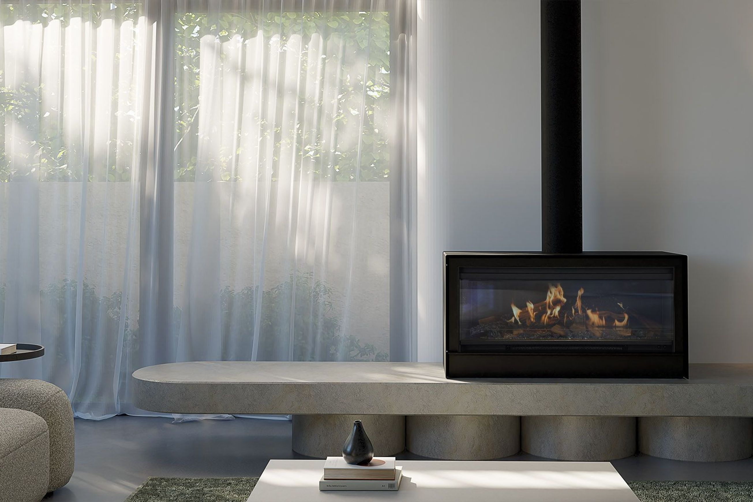 Escea LEFS1000 Freestanding Holographic Electric Fire