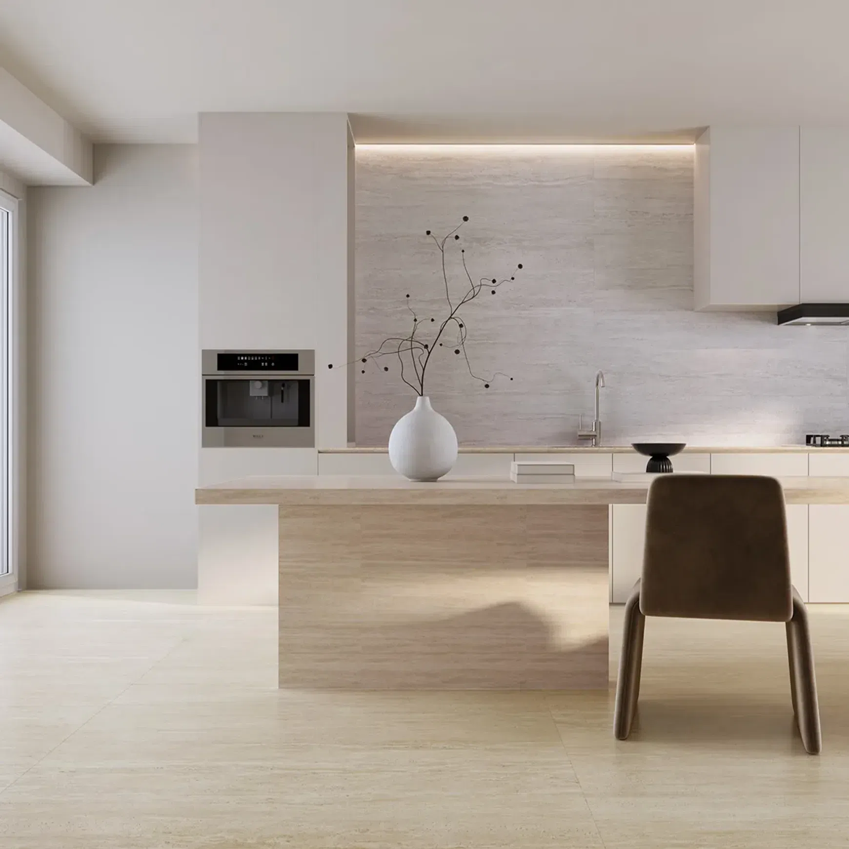 Roman Travertine Honed 750x1500