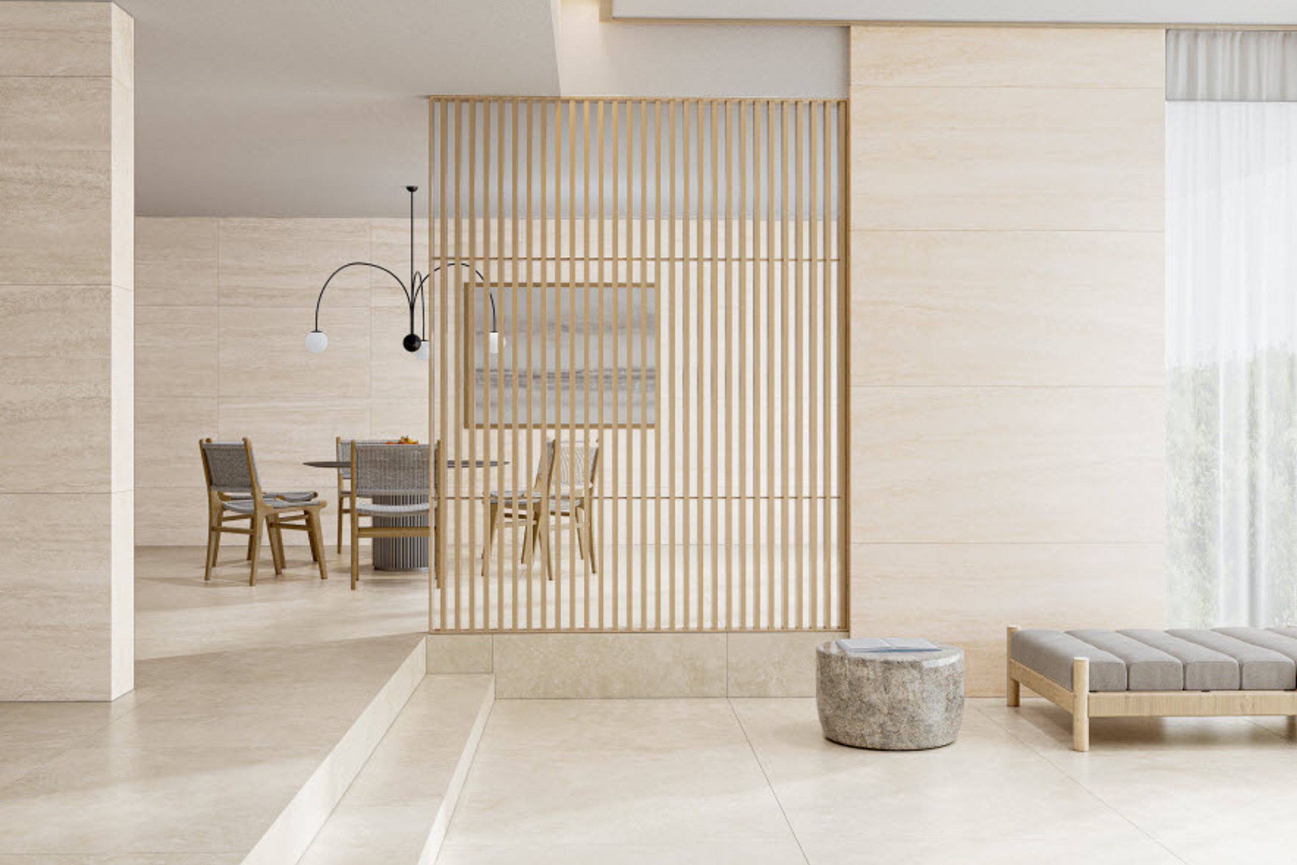 Travertino Almond Floor & Wall Tiles