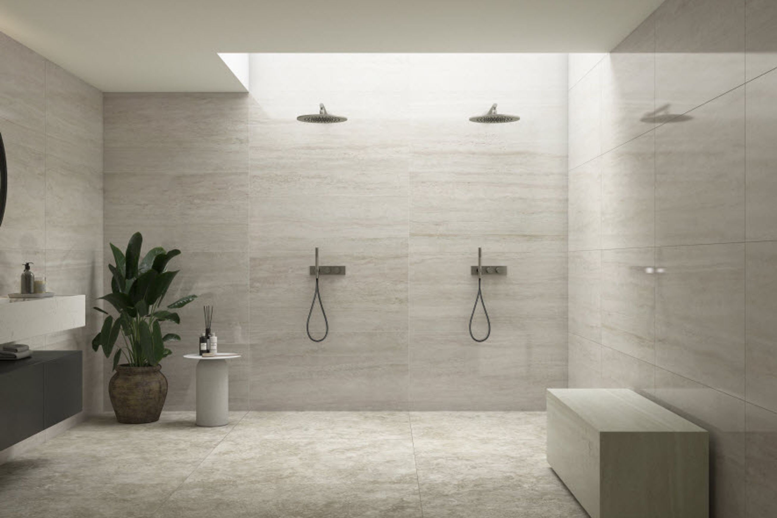Travertino Greige Floor & Wall Tiles