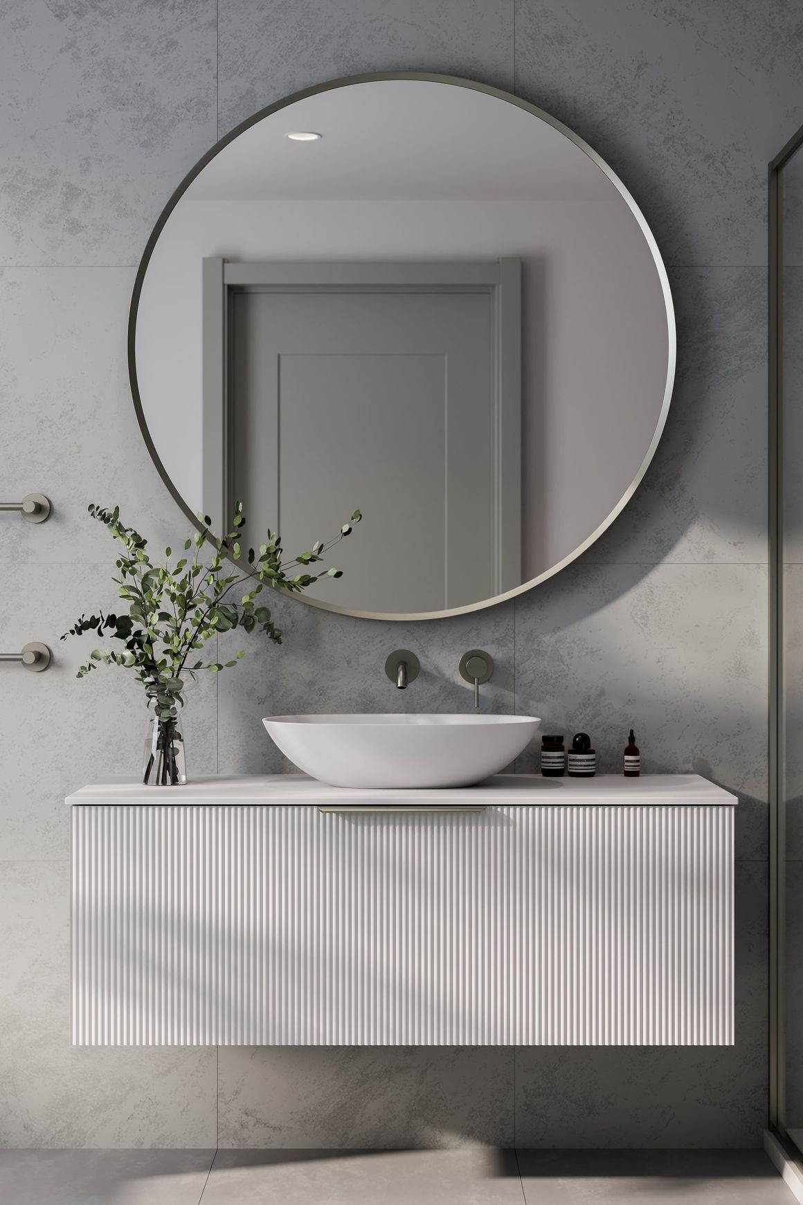 Lineare 1200 Pillar Single Drawer Vanity