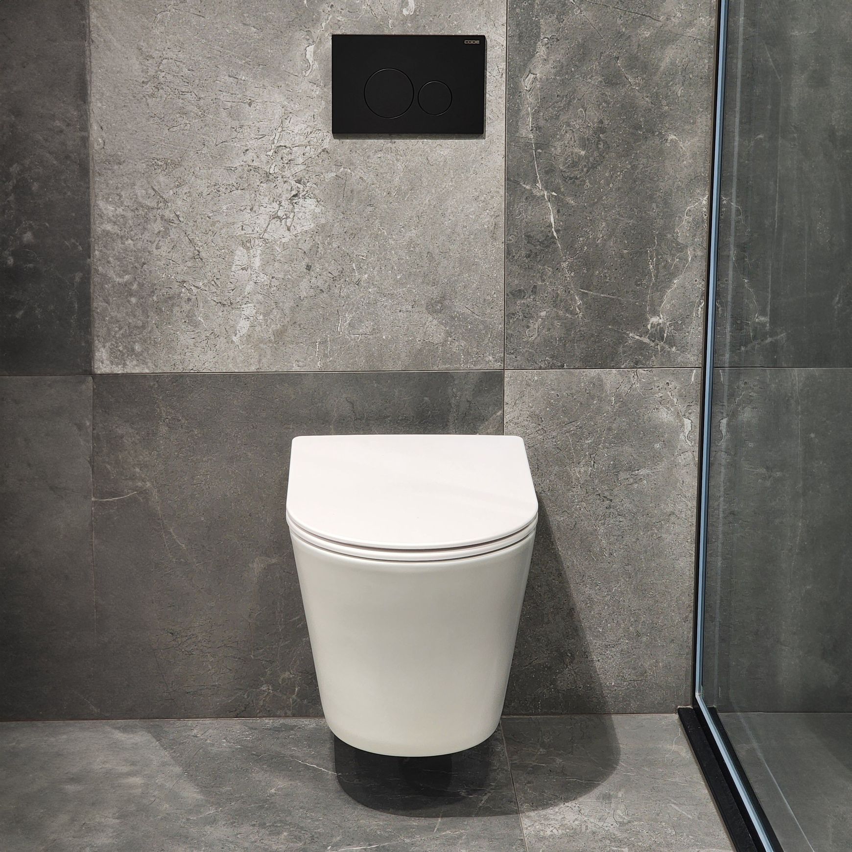 Code Pure Typhoon Wall Hung Toilet Suite | M/Black Btn