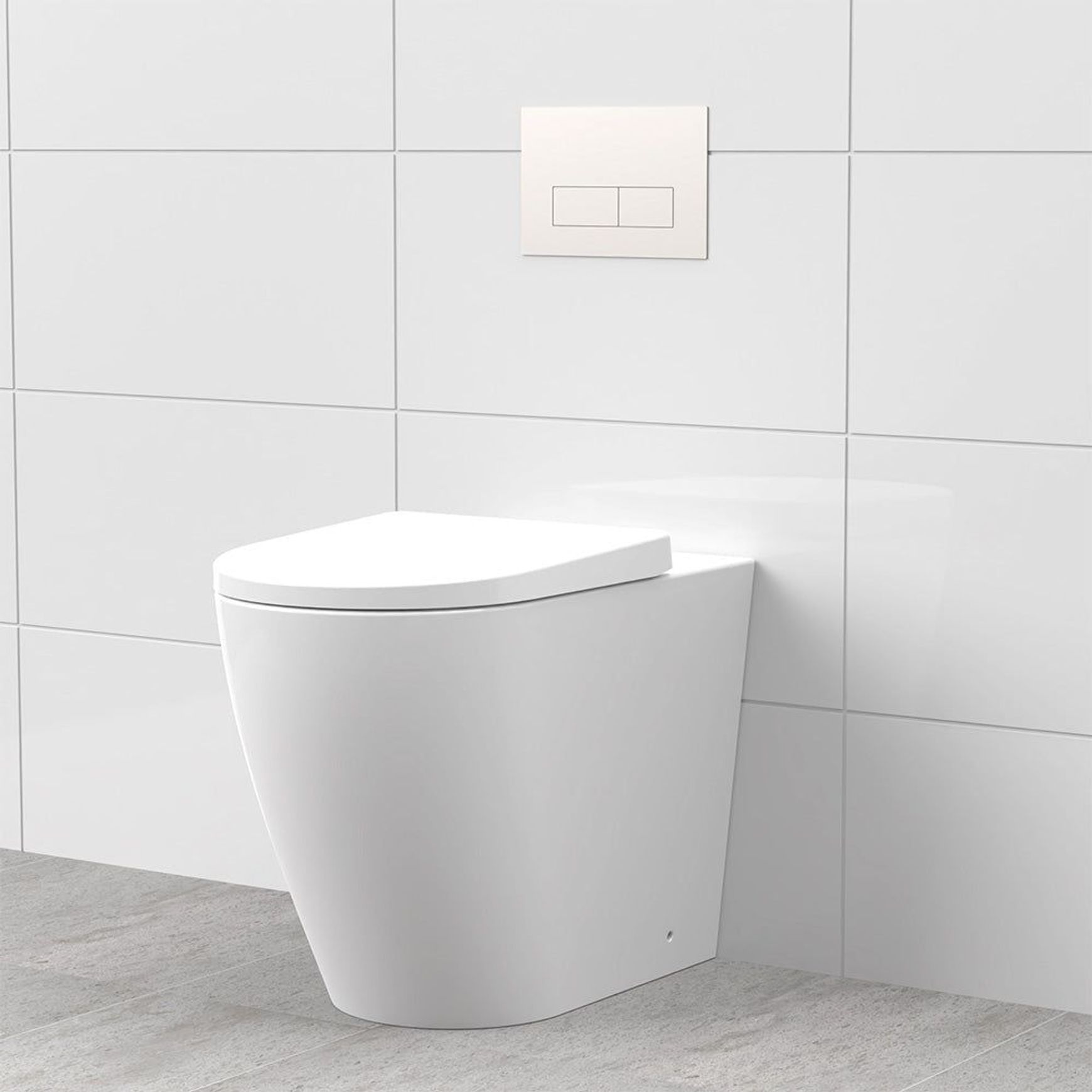 Argent Vista Hygienic Flush In-Wall Floor Mount Pan