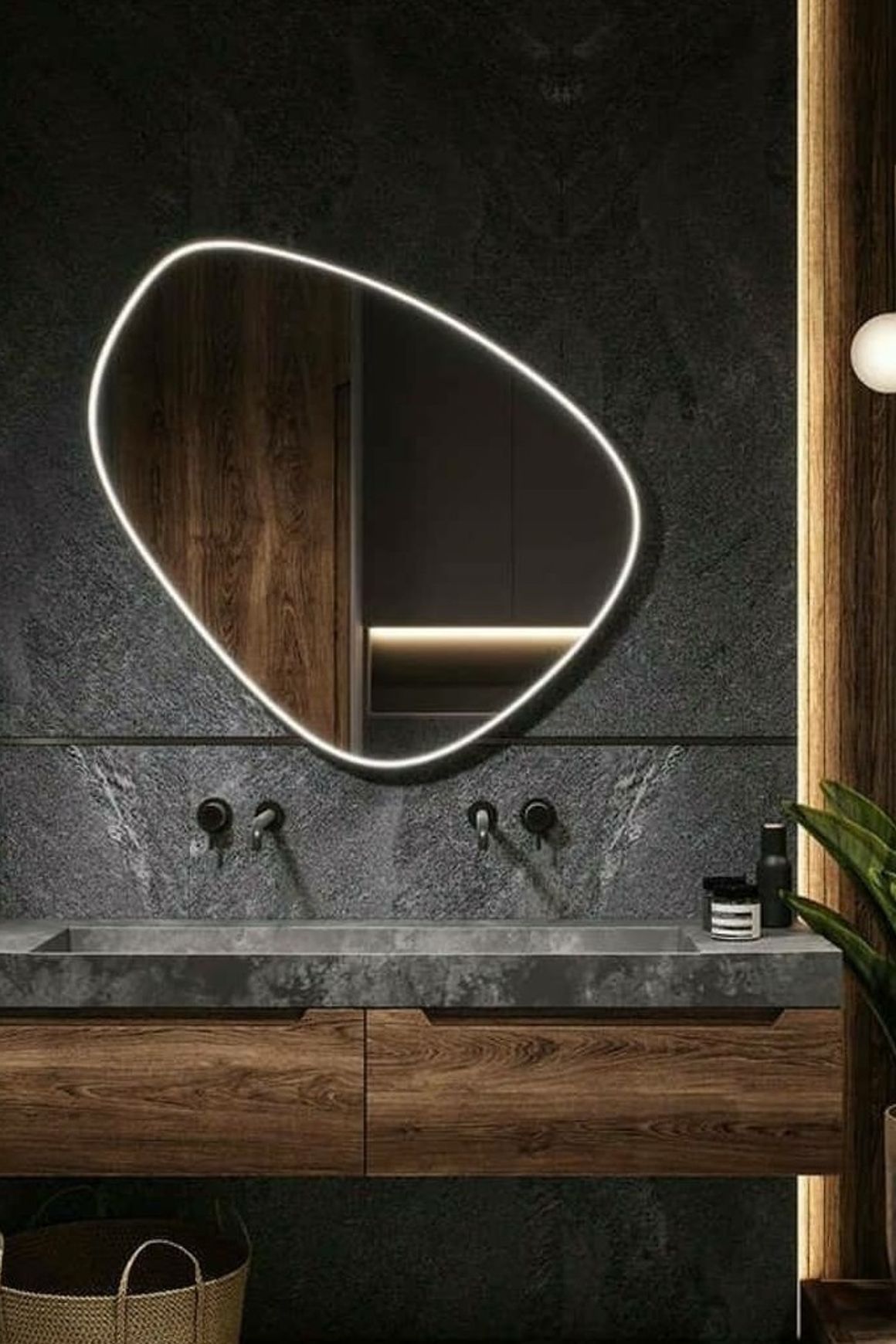 Pebble LED Mirror