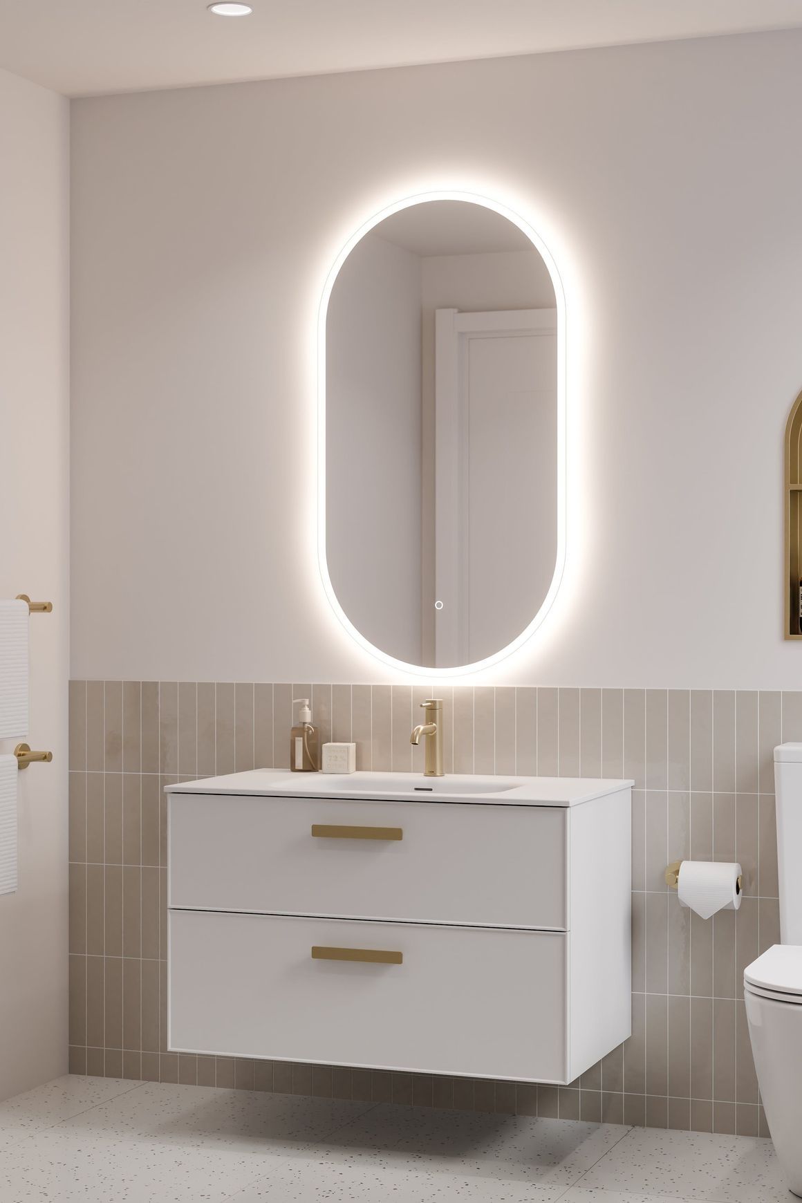 Lineare 900 Axel 2 Drawer Vanity