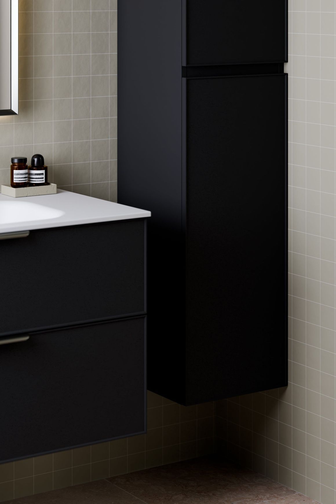 Lineare Tall Bathroom Cabinet | Axel Front