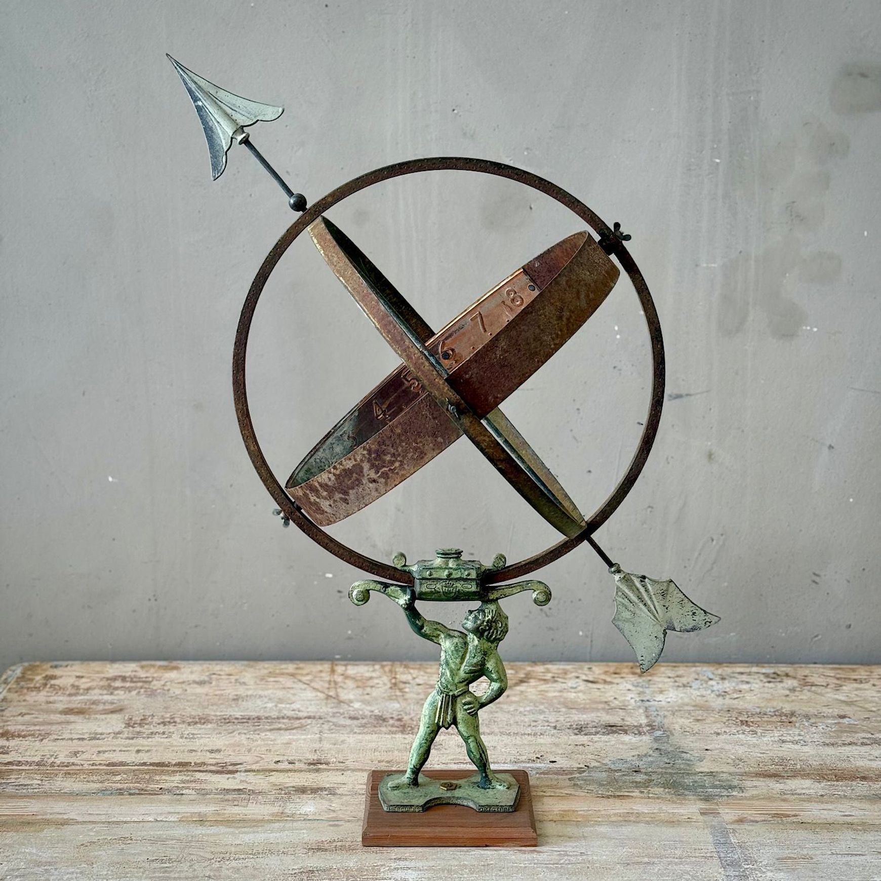 Vintage Metal Garden Sundial