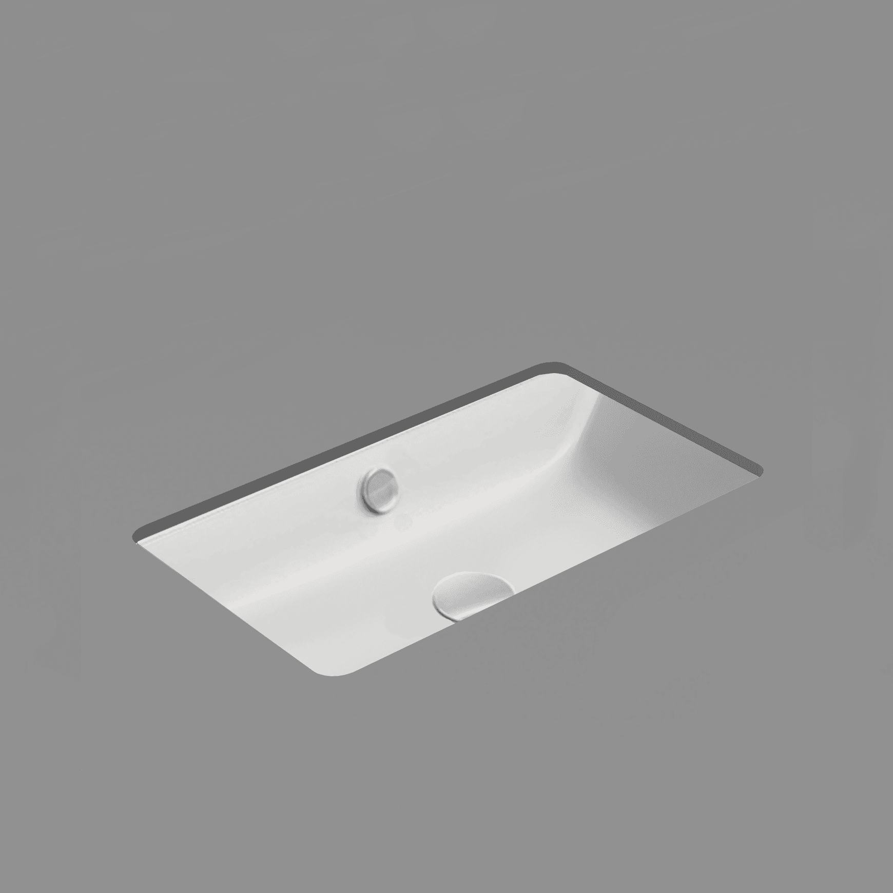 Kube X 80 Undermount Basin Matt White
