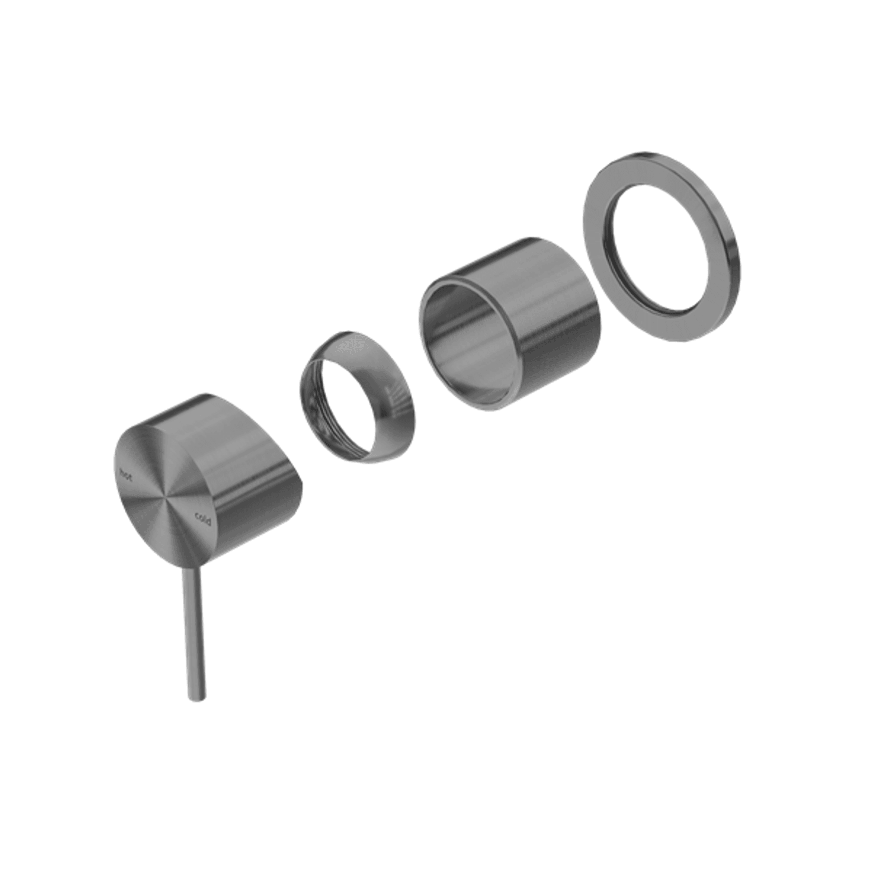 Mecca Shower Mixer 60mm Plate Trim Kits Only Gun Metal