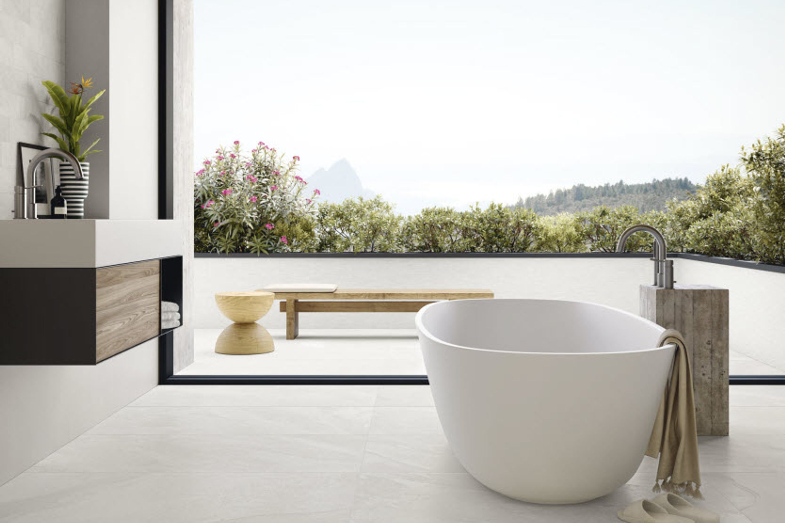Nuances White Wall & Floor Tiles