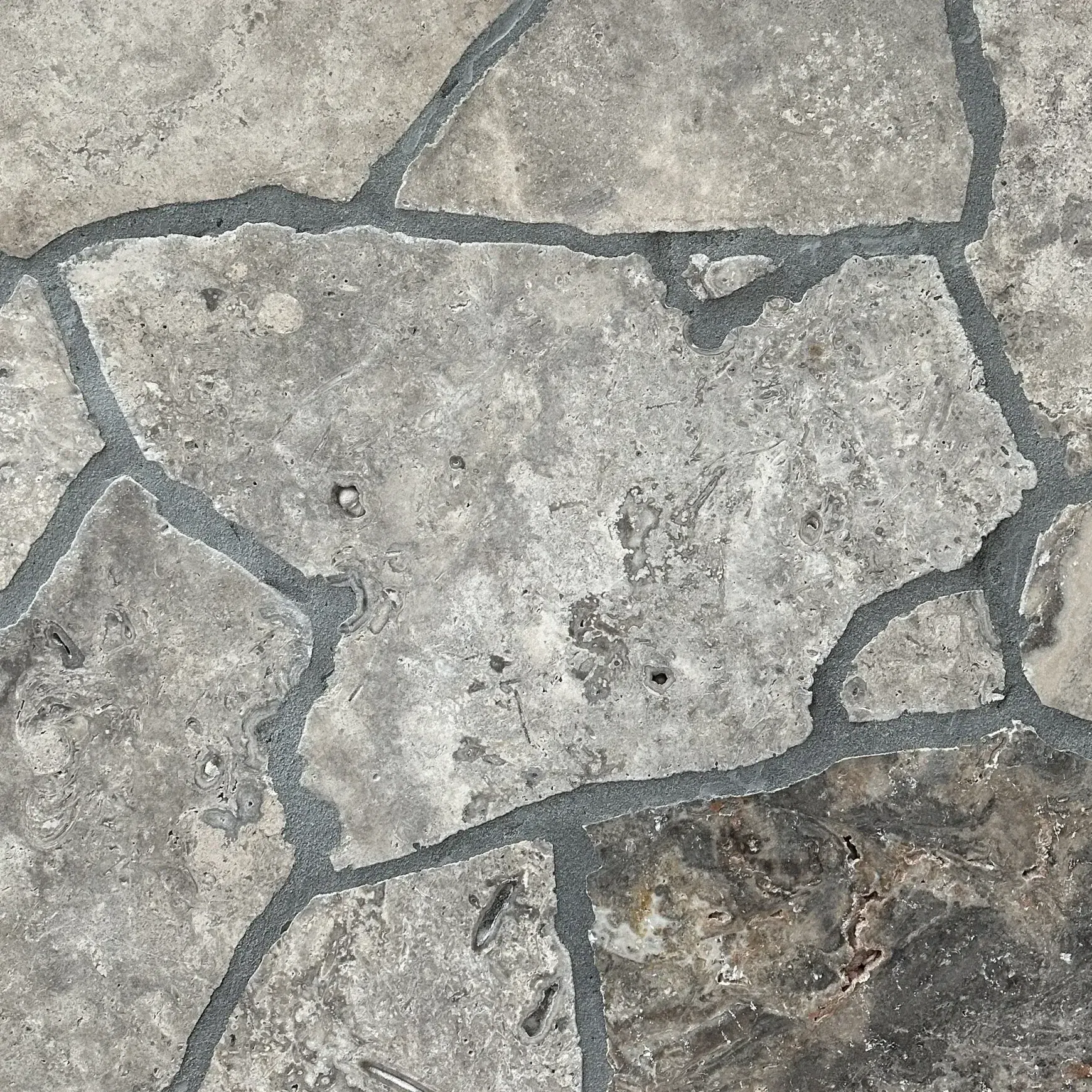 Silver Travertine Crazy Paving