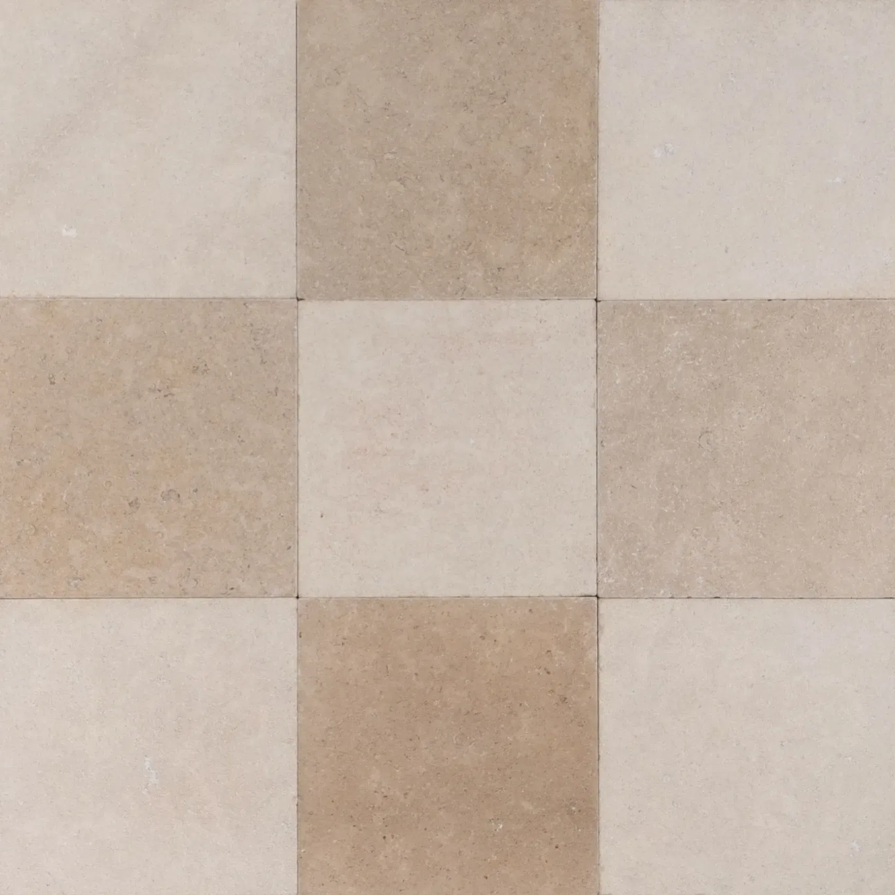Terra Rosa Limestone Checkerboard Tiles