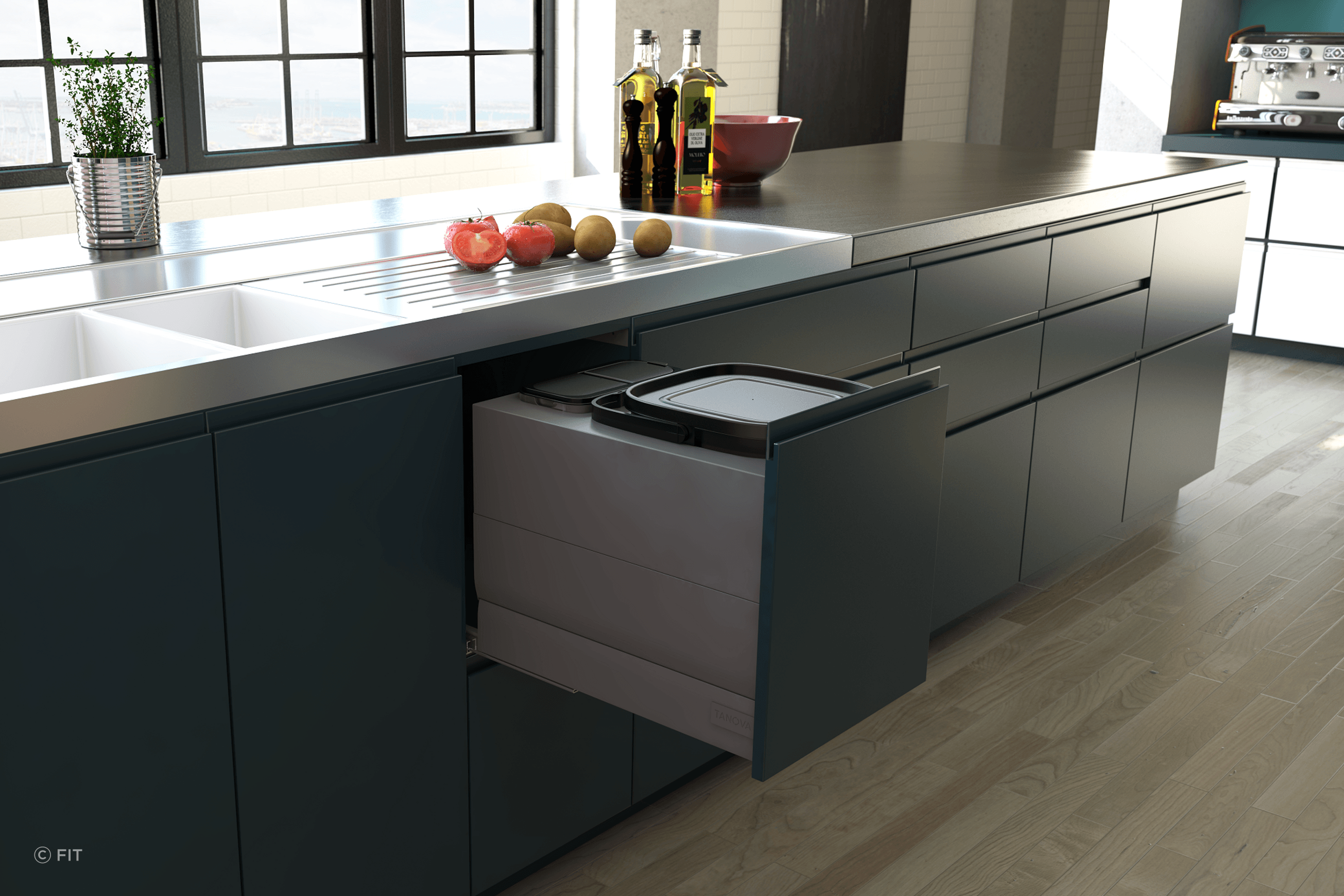 Tanova Designer Series Pull Out Bokashi Unit