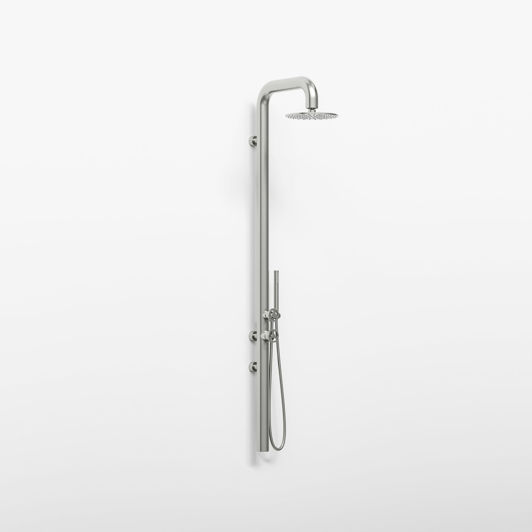 Tasman Outdoor Wall Shower With Mixer & Hand Shower