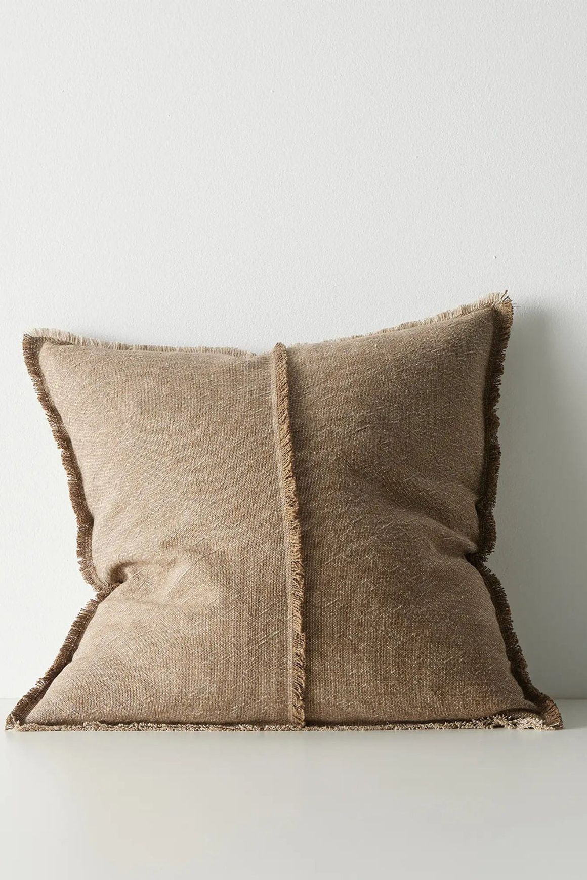 Weave Home Adela Cushion - Cocoa | Linen Blend