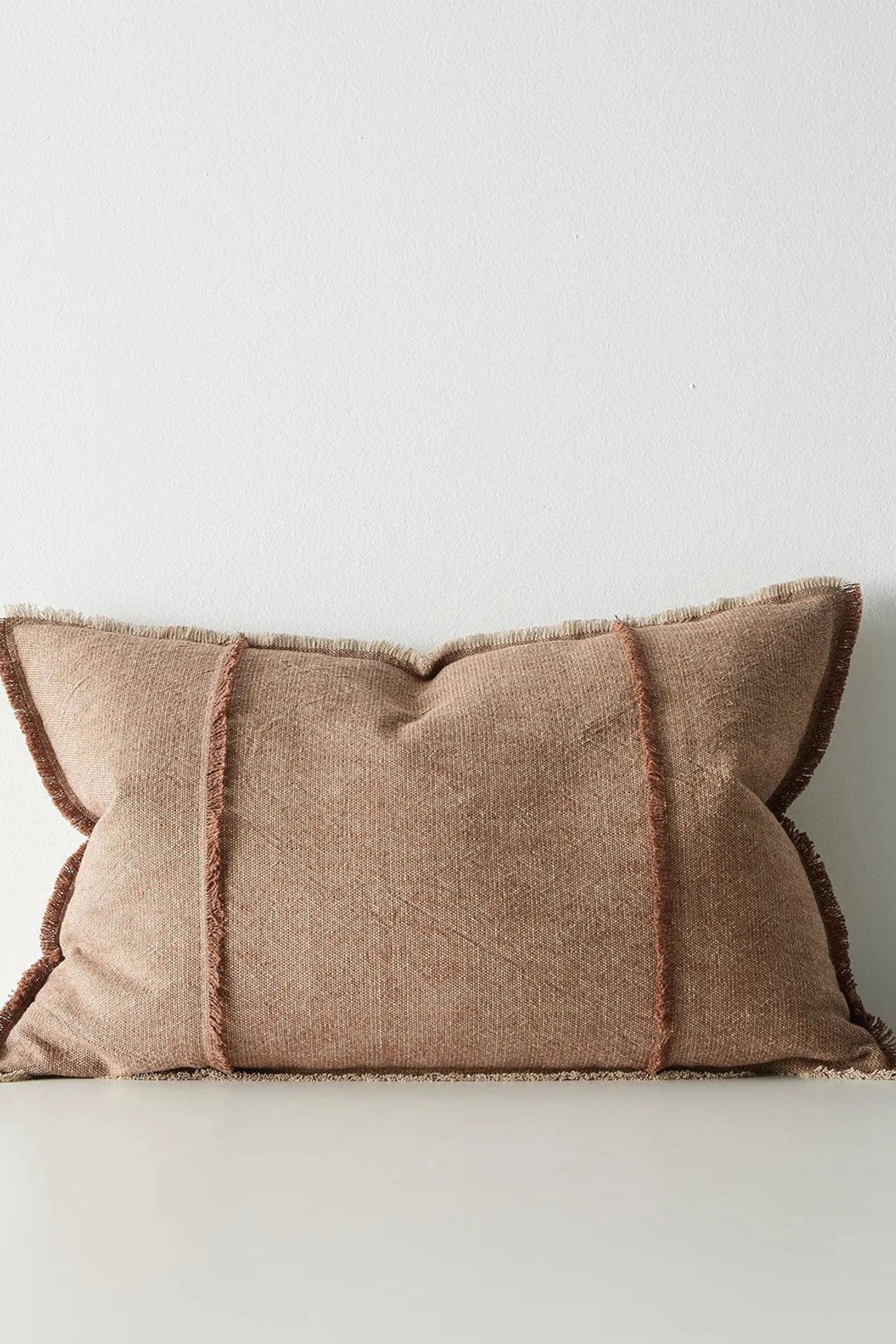 Weave Home Adela Cushion - Rust | Linen Blend