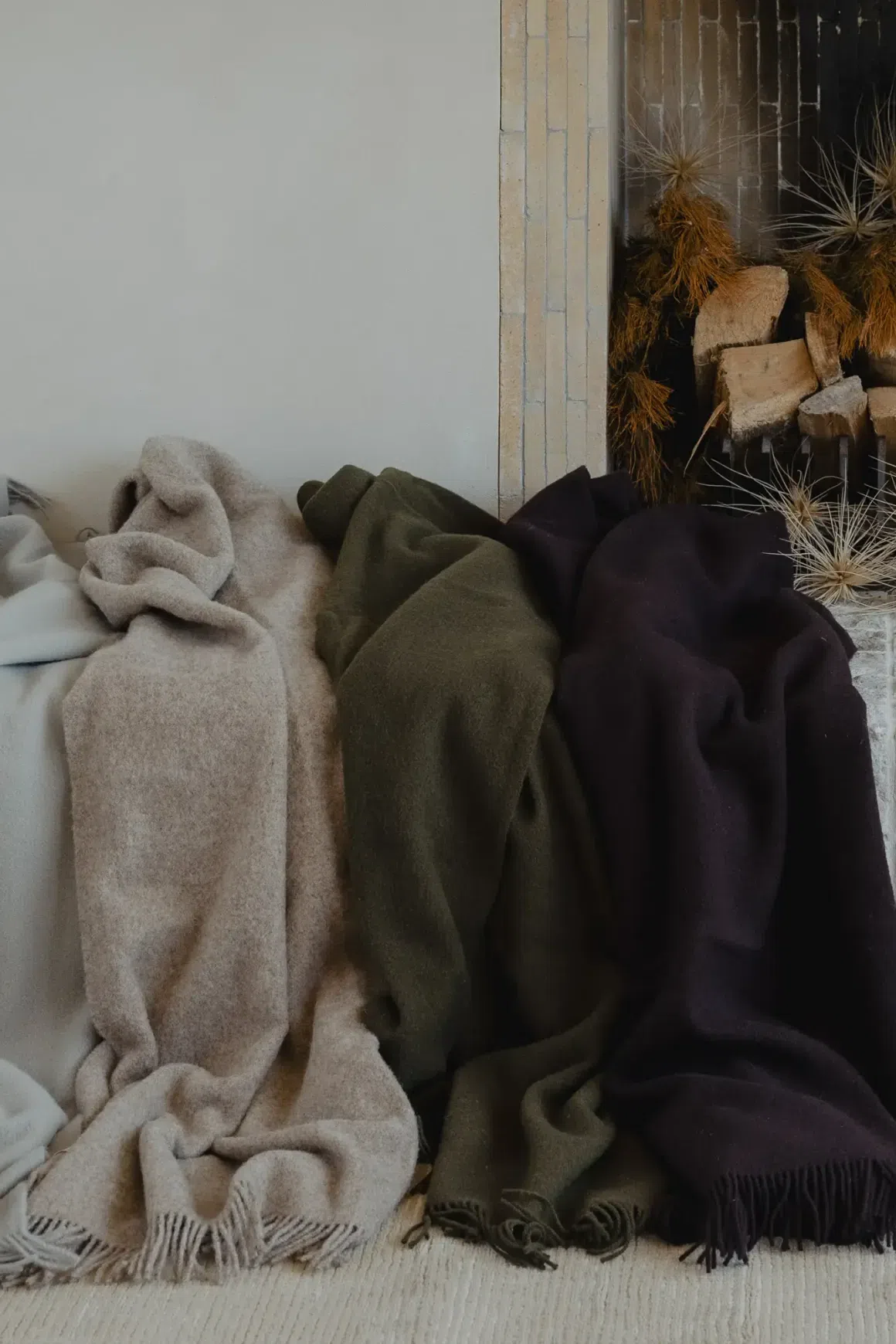Weave Home Nevis Throw Blanket - Blackberry | NZ Lambswool