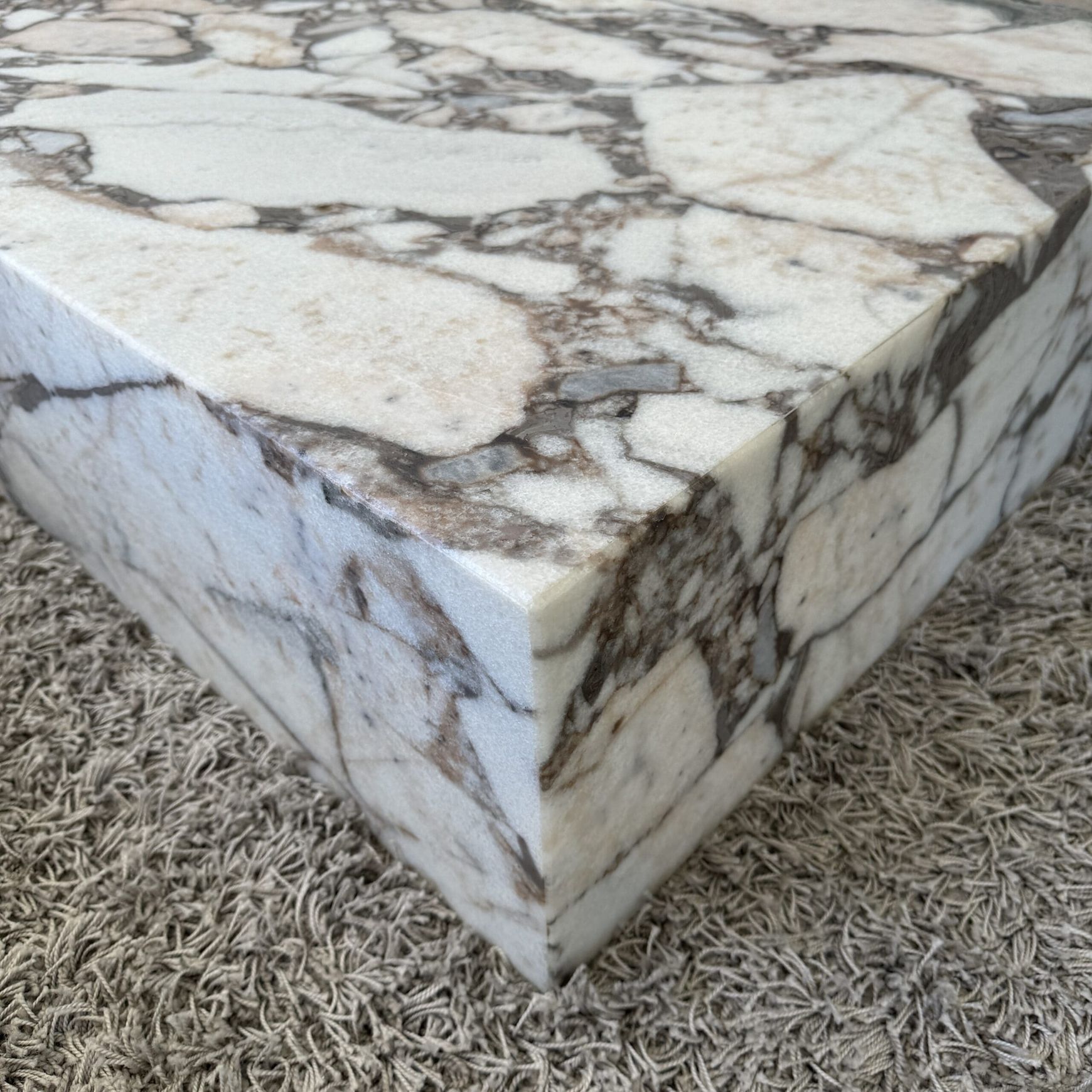 Block Coffee Table-Milky Bleu Marble | Natural Stone Co.