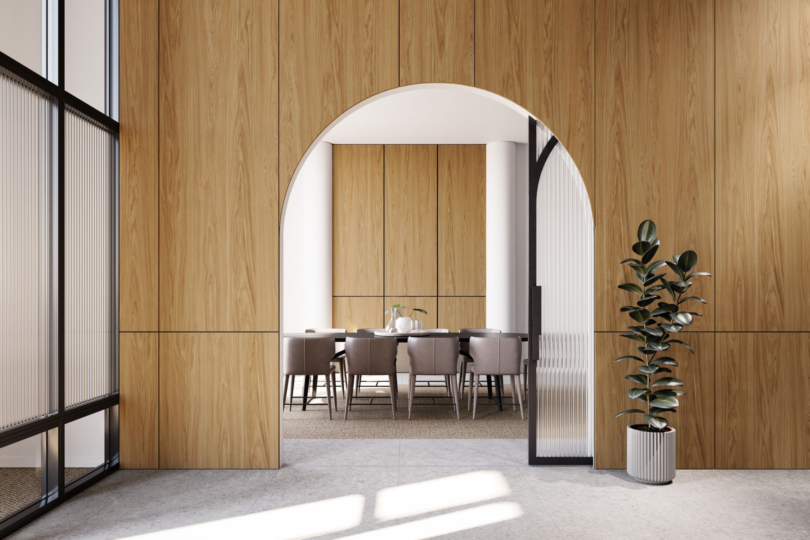 Oak Crown Sandblasted | Clear | Lignapal Panels