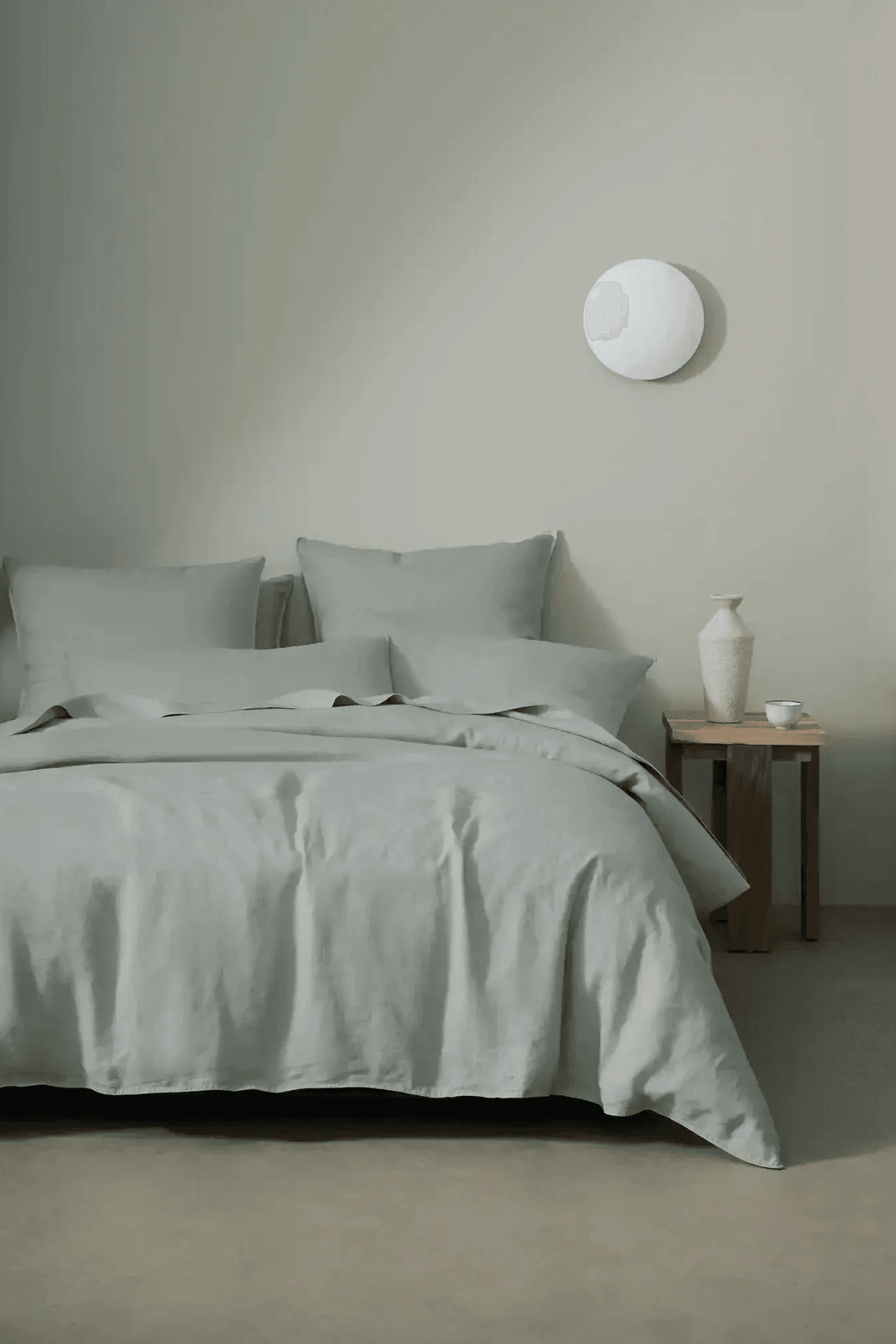 Ravello Linen Quilt Cover - Sage | Weave Home Bed Linen