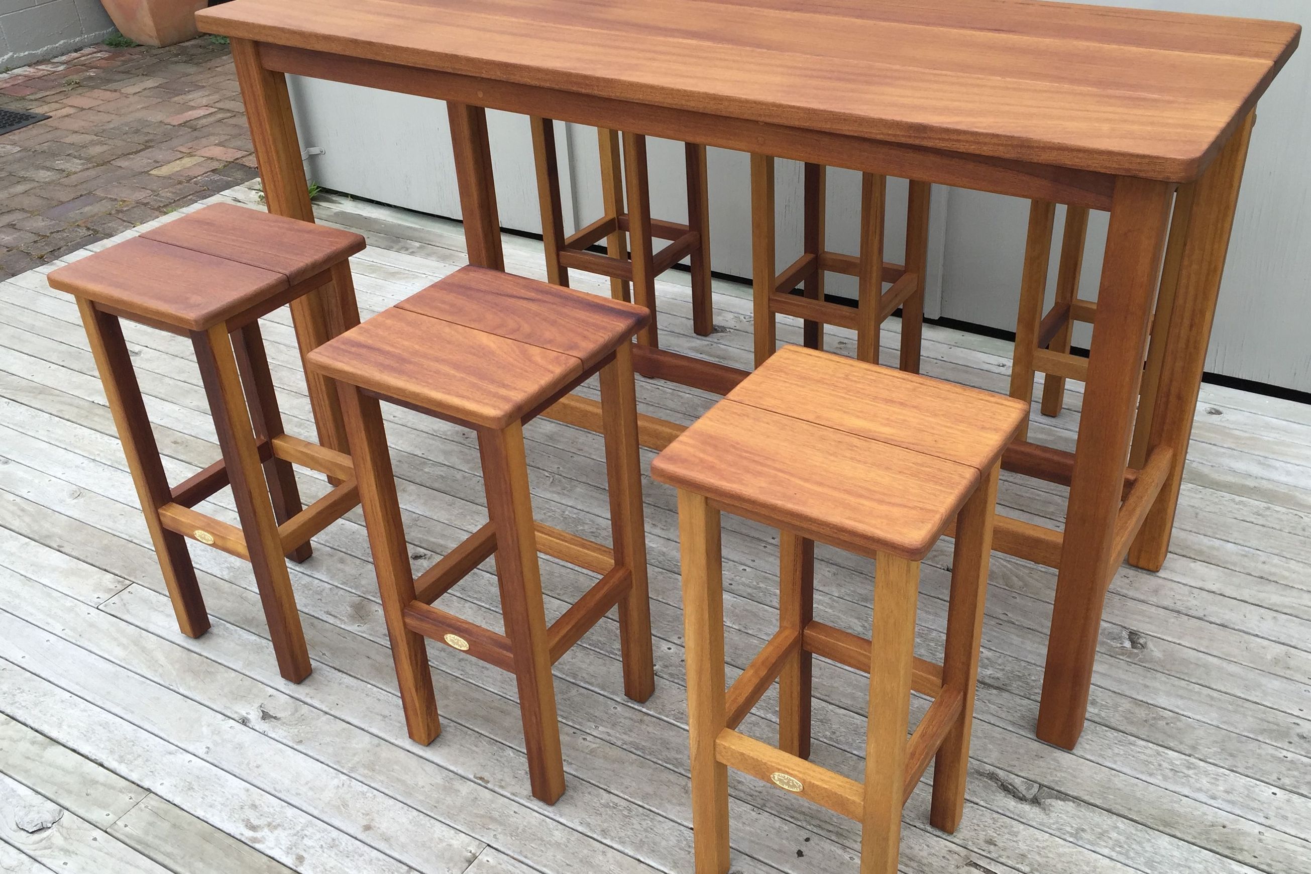 Outdoor Bar Leaner & Stools