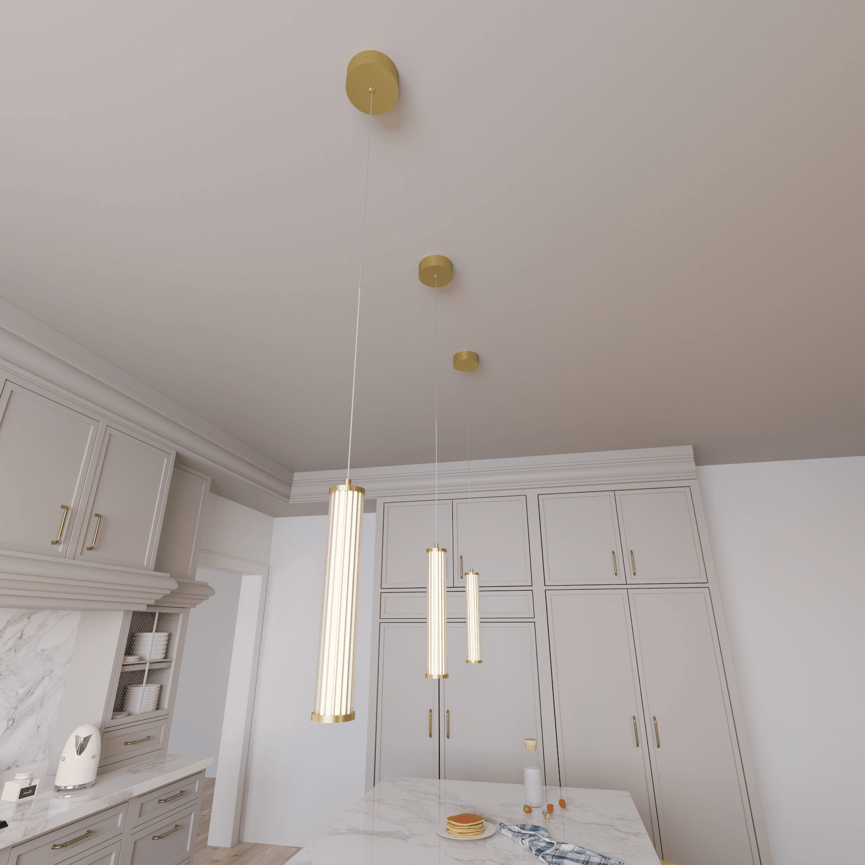 Charm Acrylic Fluted Pendant Light