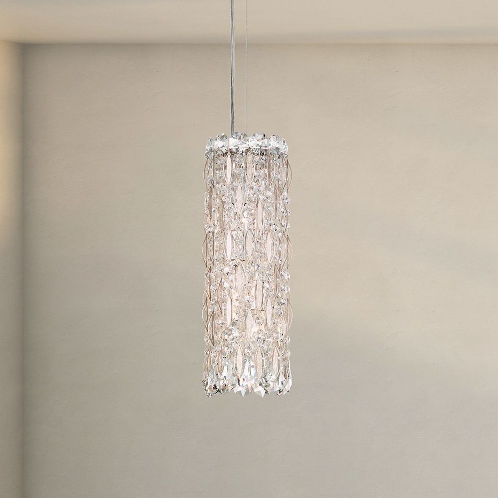 Sarella 3 Light Crystal Pendant in Stainless Steel