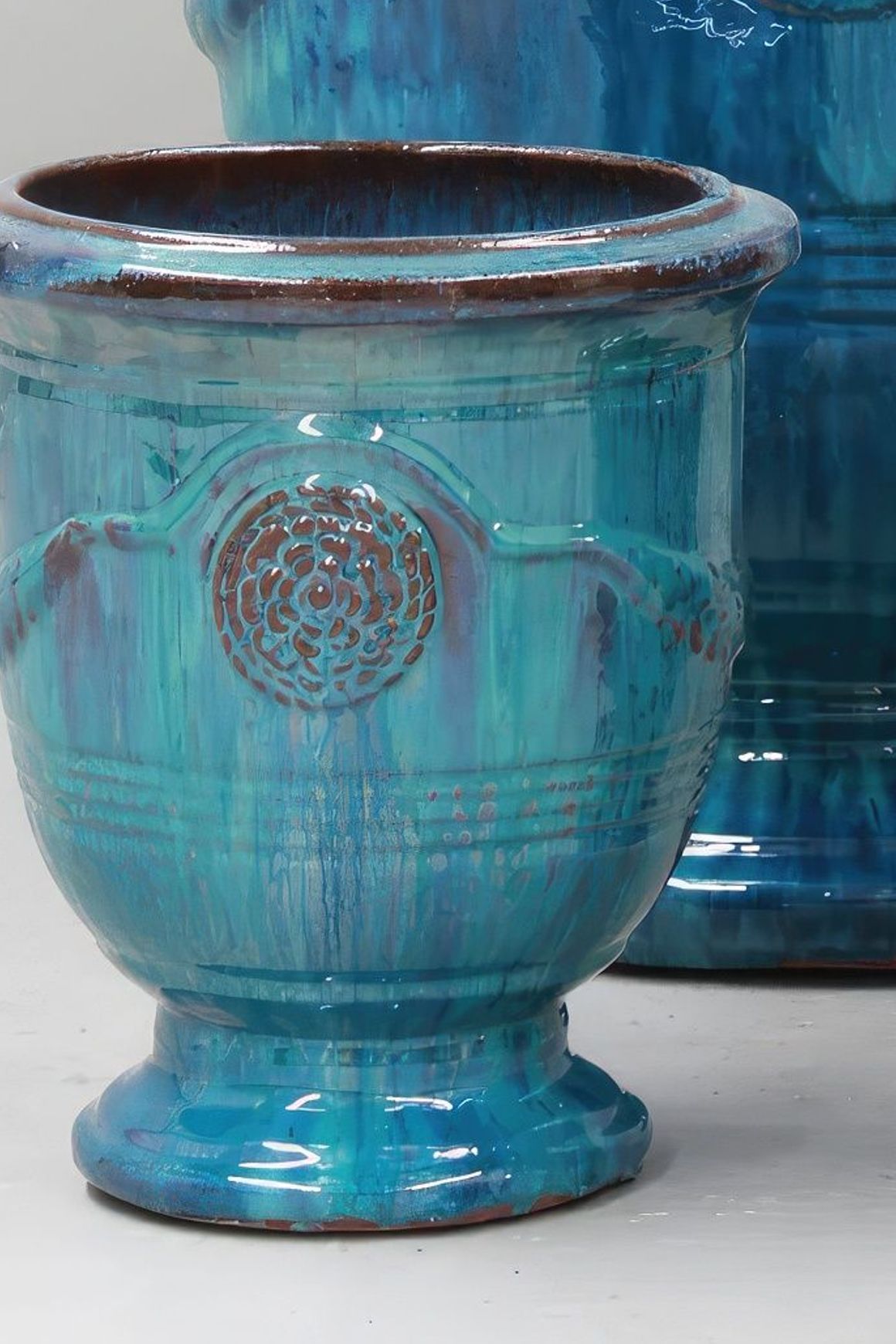 Silk Road Fireworks Green French Style Urn