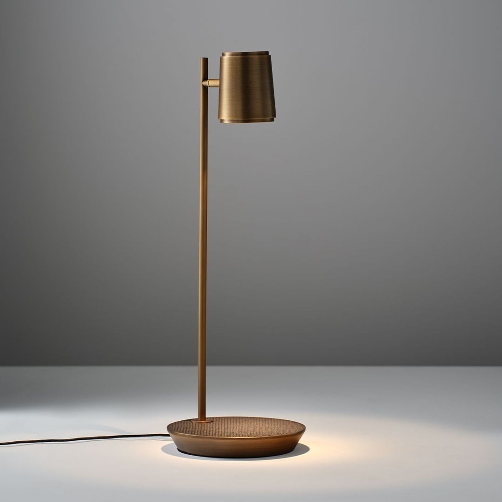 Burton LED Table Lamp in Aged Brass